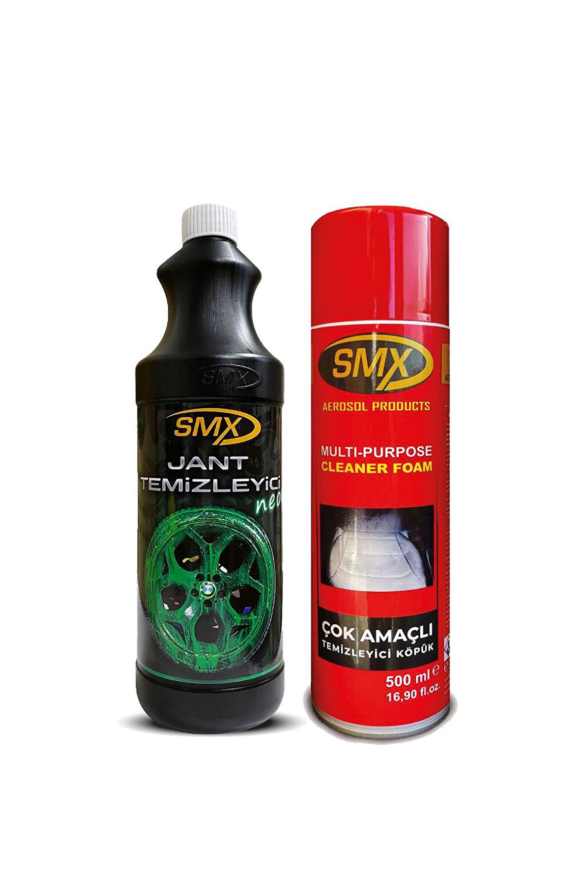 SMX Çok Amaçlı Temizleyici Köpük Sprey 500 ML + Neon Jant Temizleyici 750 ml