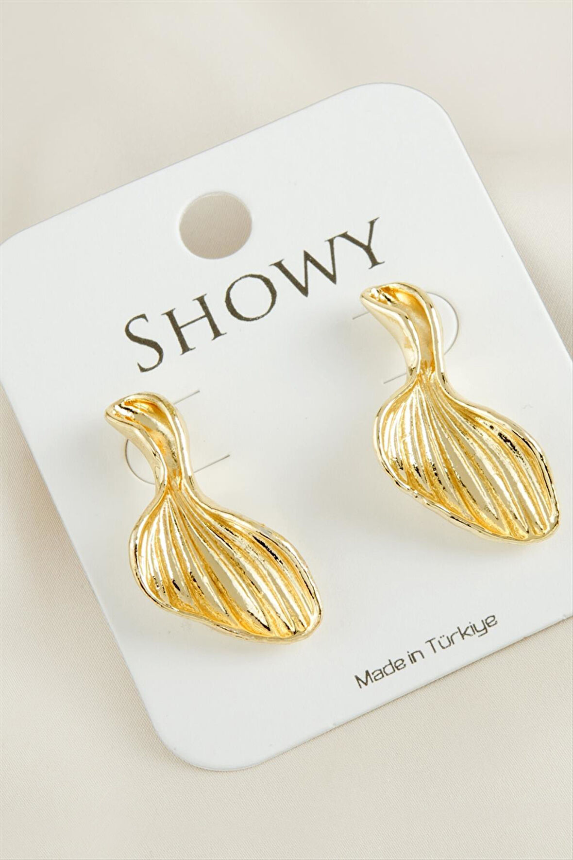 Deniz Kabuğu Tasarımlı Yeni Sezon Metal Küpe