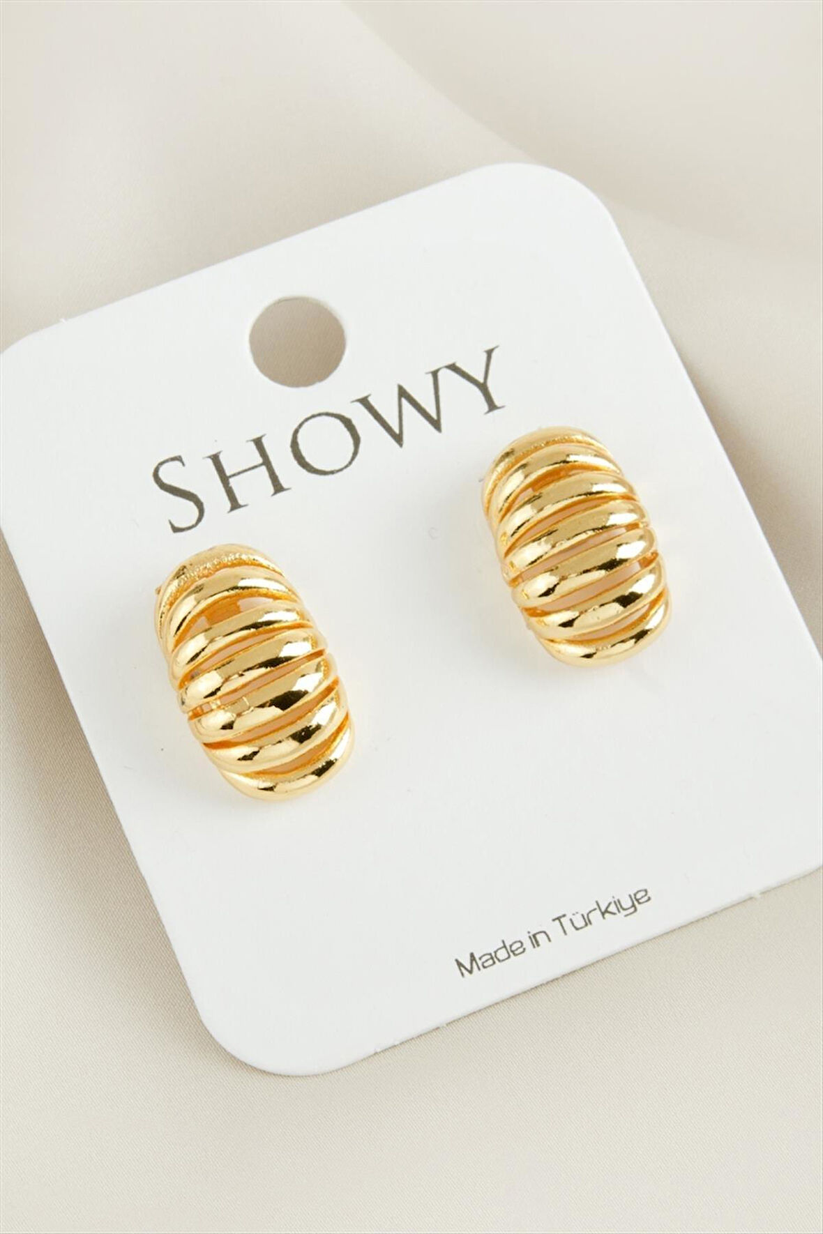 Tırtırlı Trinos Yeni Sezon Metal Küpe