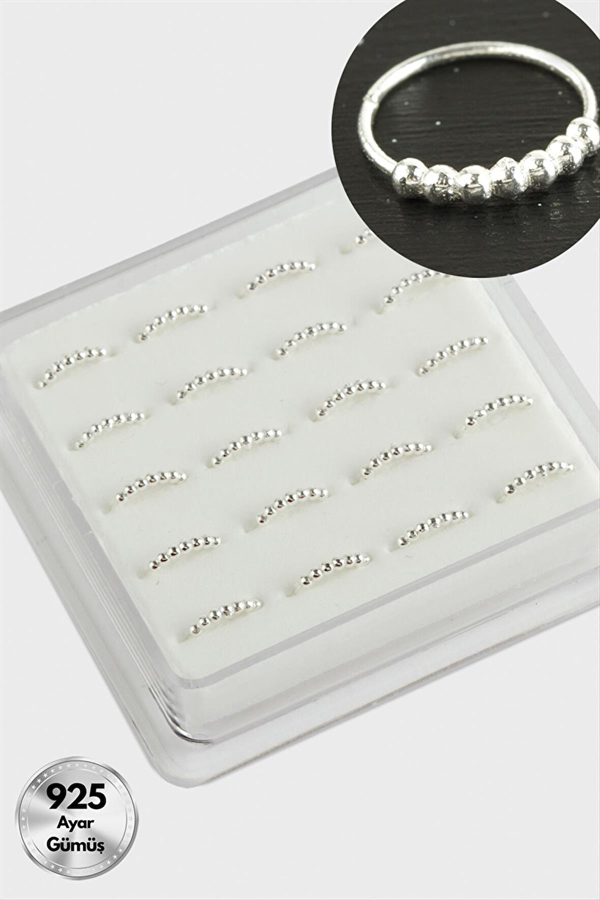 Noktalı Halka Gümüş Hızma 20 Adet