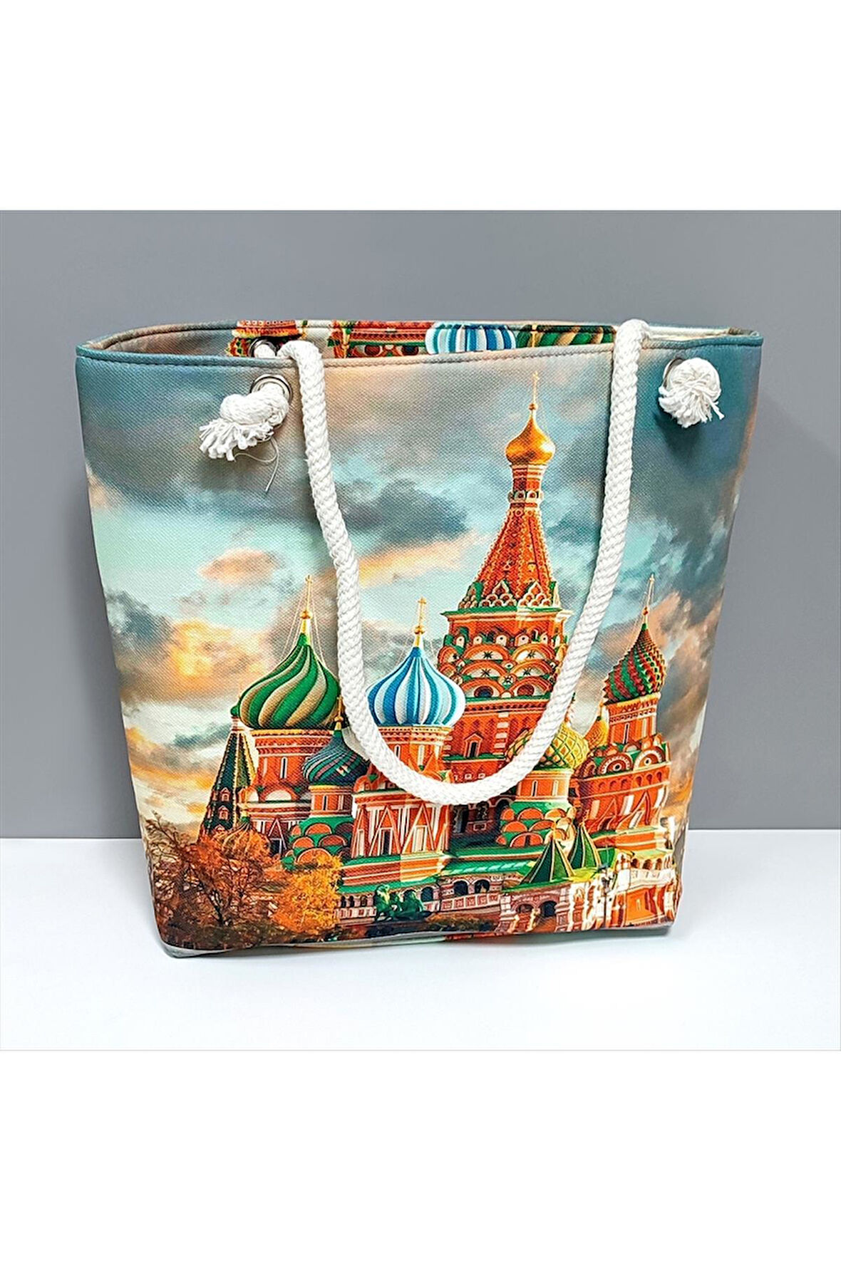 Saray Desenli Plaj Çantası