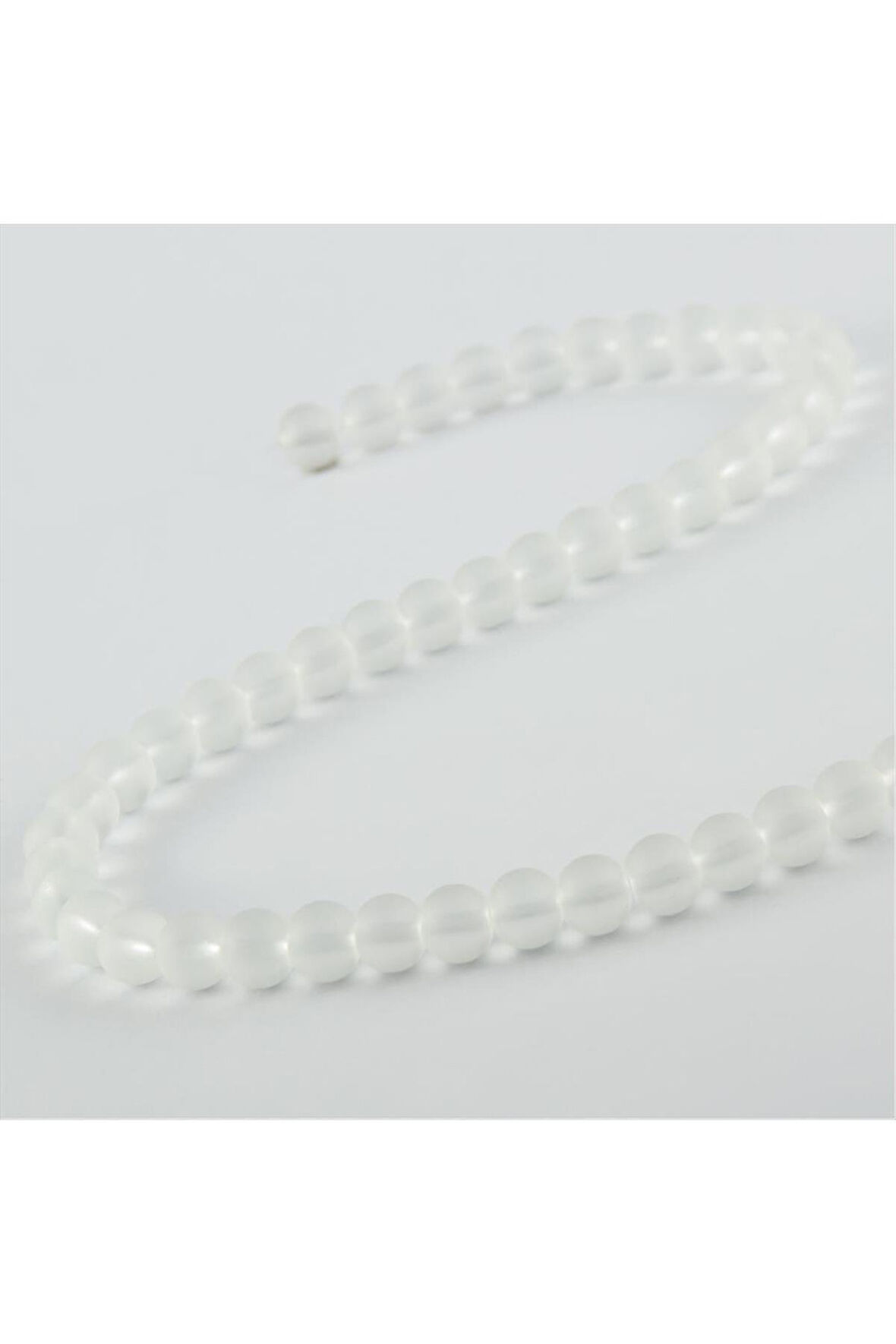 8 mm Buzlu Kuvars Görünümlü Cam Taşı