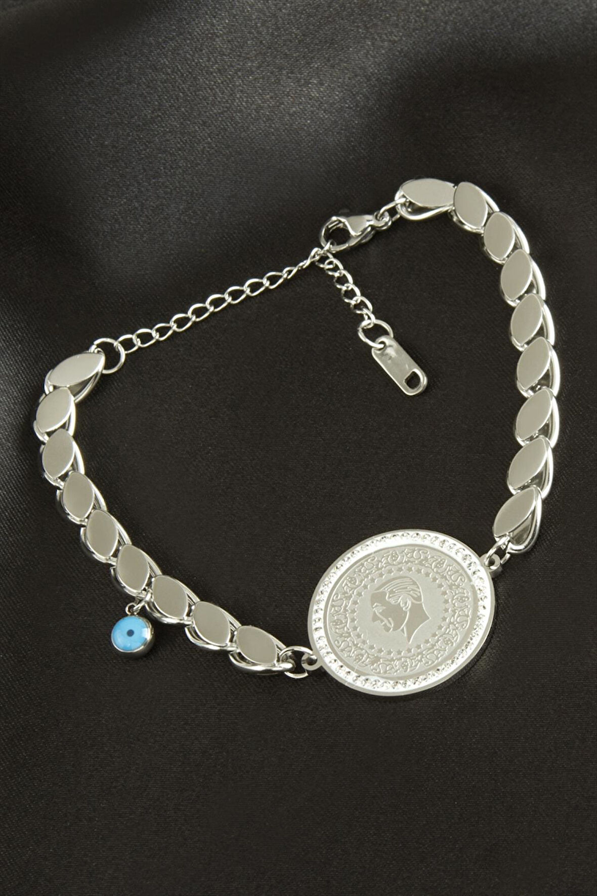 Para Arpa Zincir Lüks Çelik Bileklik