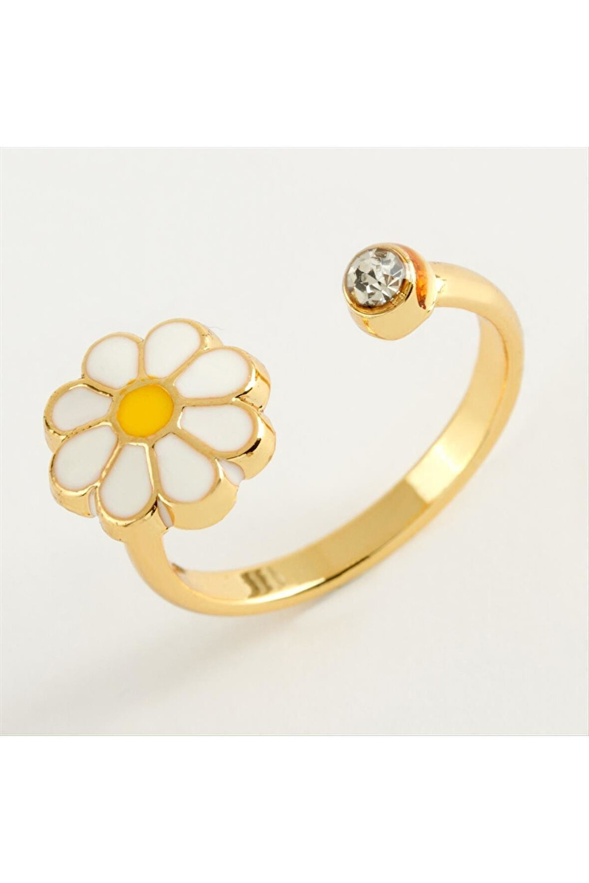 Papatya Mineli Taşlı Eklem Yüzük 1 Adet