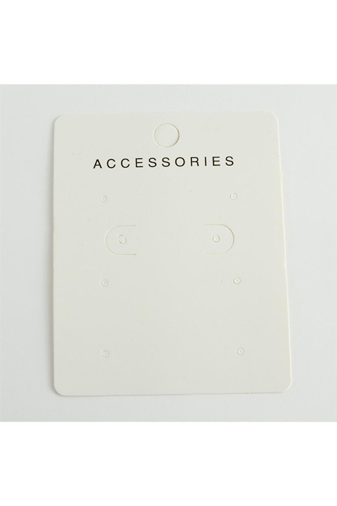 6 Delikli Beyaz Lüx Küpe Kartı