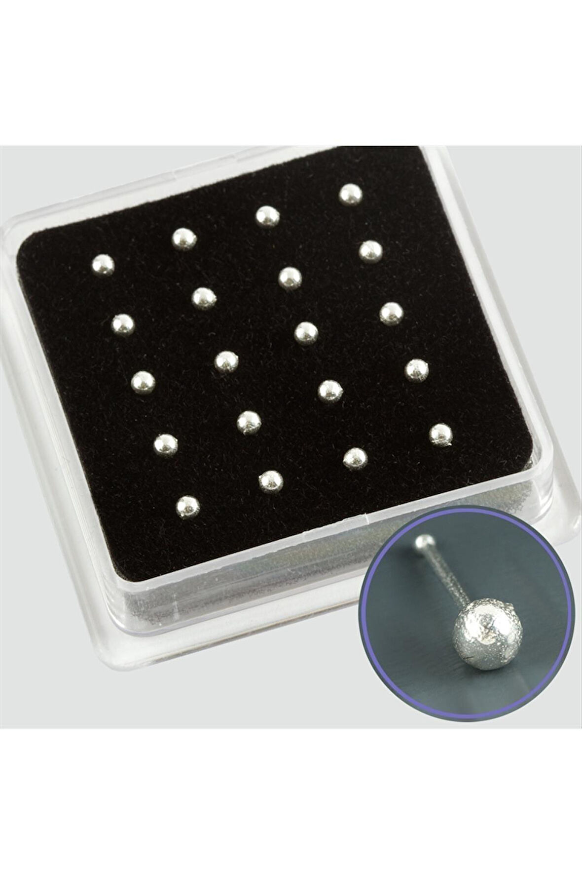 Top Zirkon Taşlı Gümüş Hızma (20 Adet)