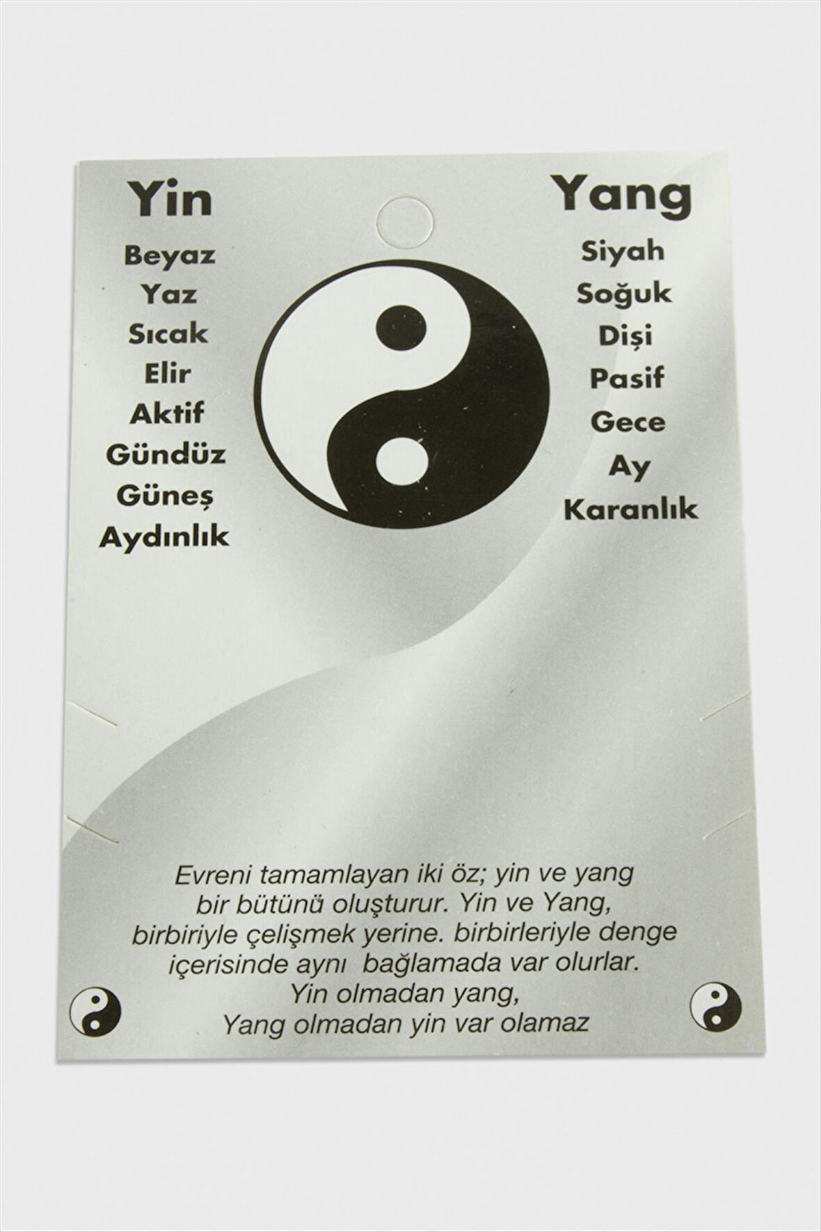 2'li Yin Yang Bileklik Kartı
