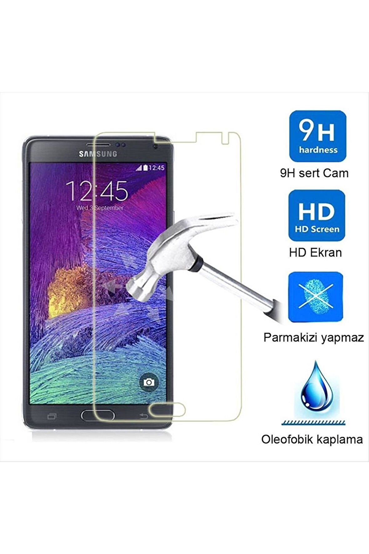 Samsung Galaxy S4 I9500 Kırılmaz Cam Ekran Koruyucu