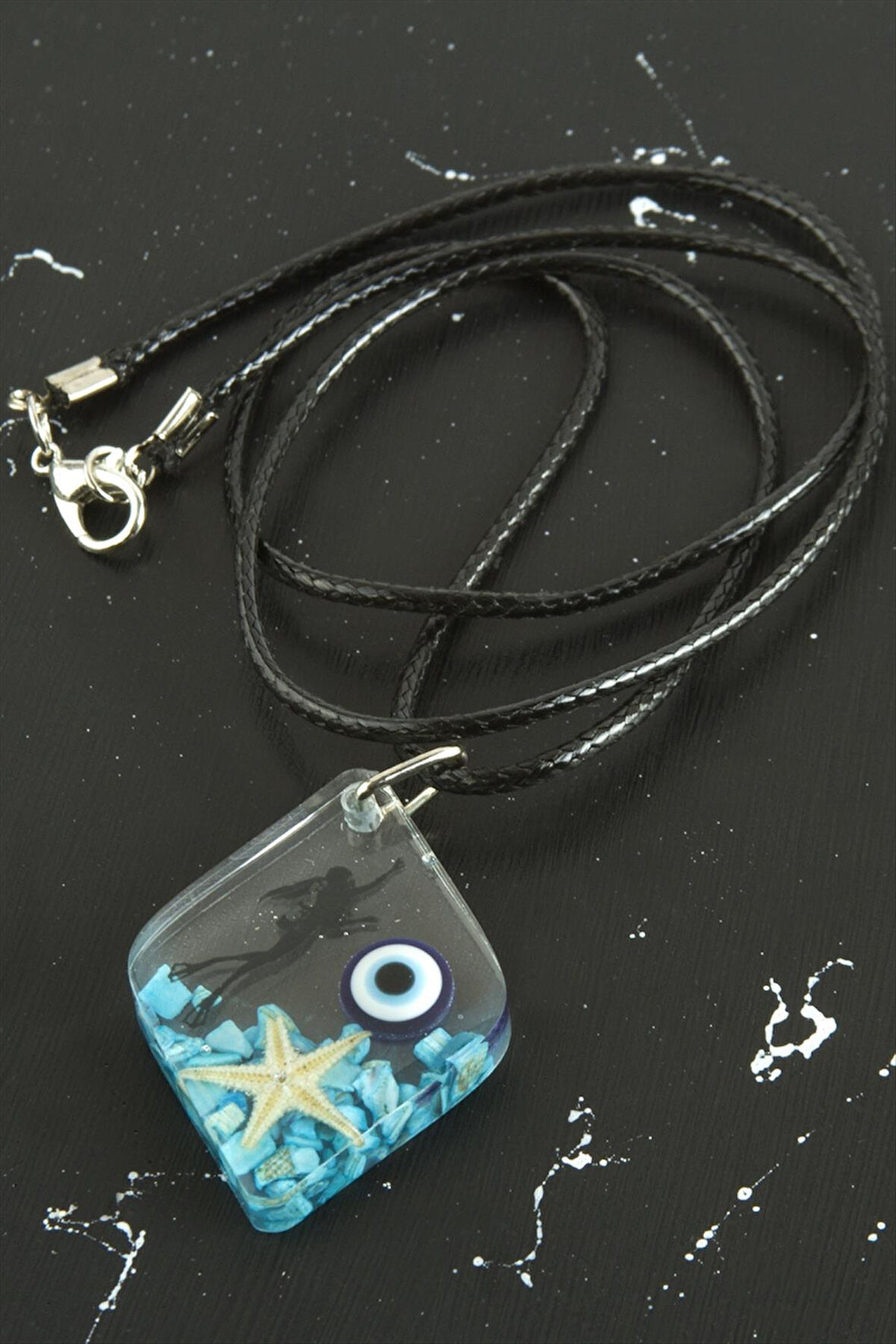 Deniz Yıldızı Beşgen Epoksi Kolye