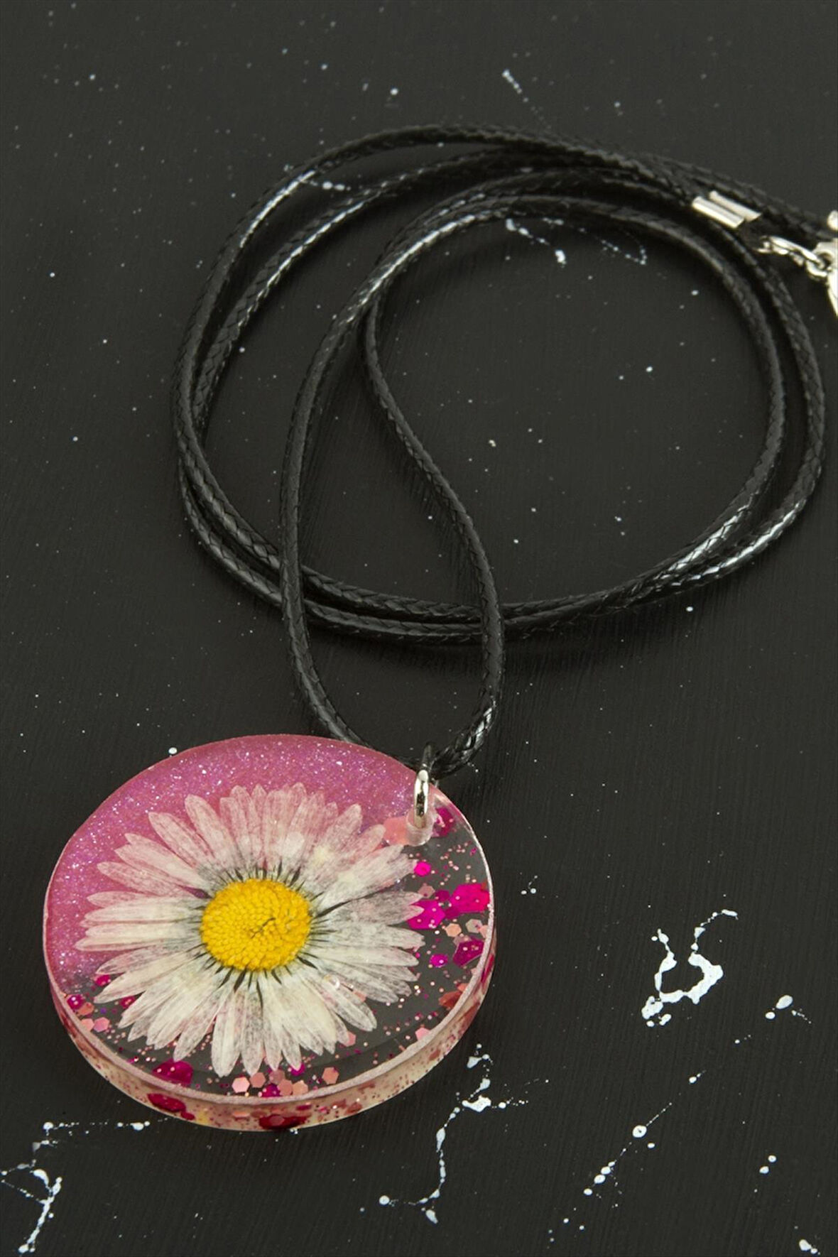 Papatya Epoksi Kolye