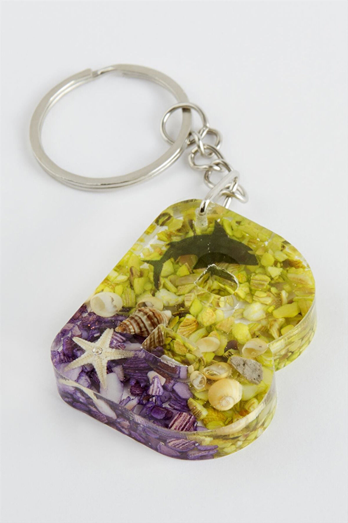 B Harfli Epoksi Anahtarlık