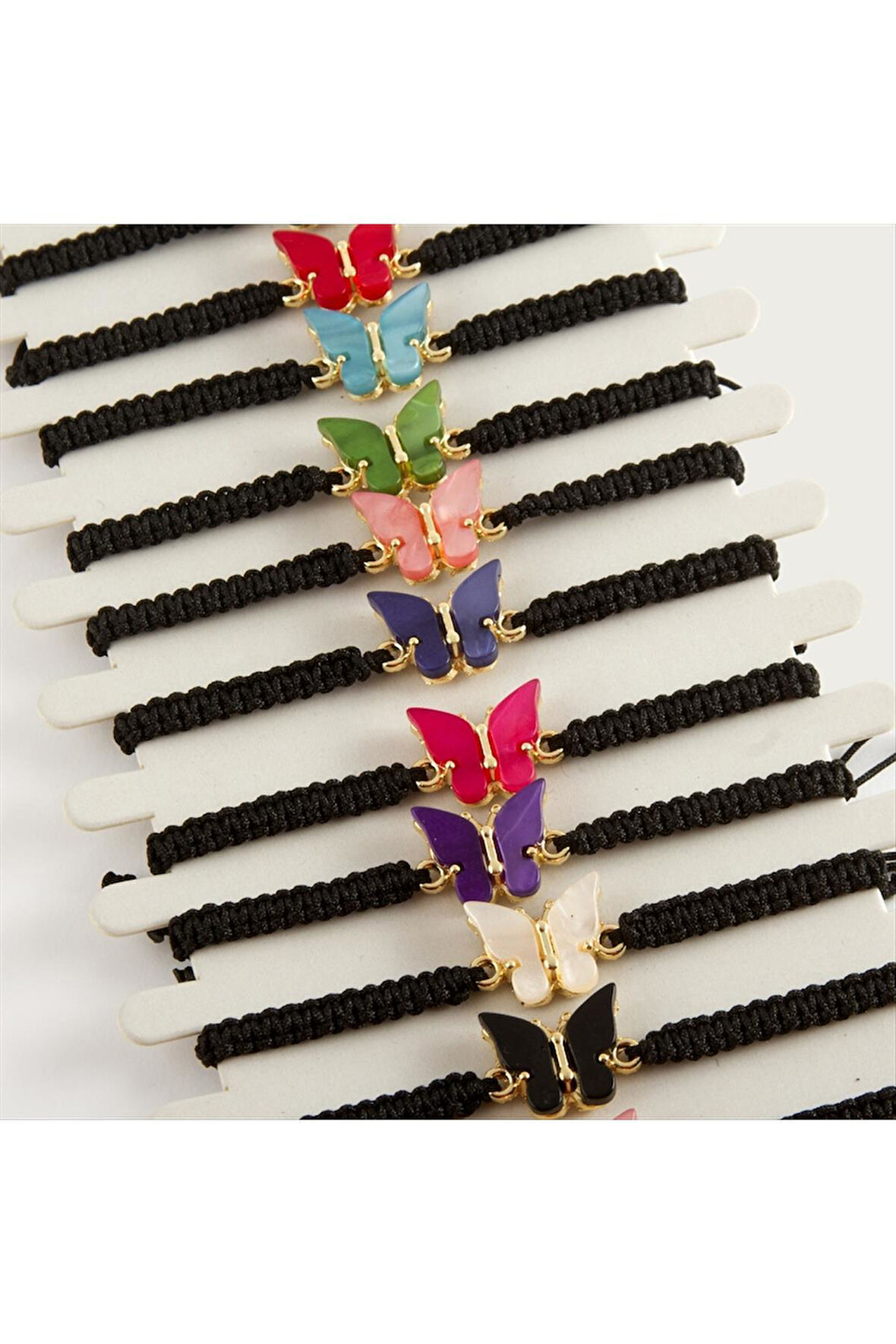 Kelebek Sedef Makrome Örgülü Bileklik