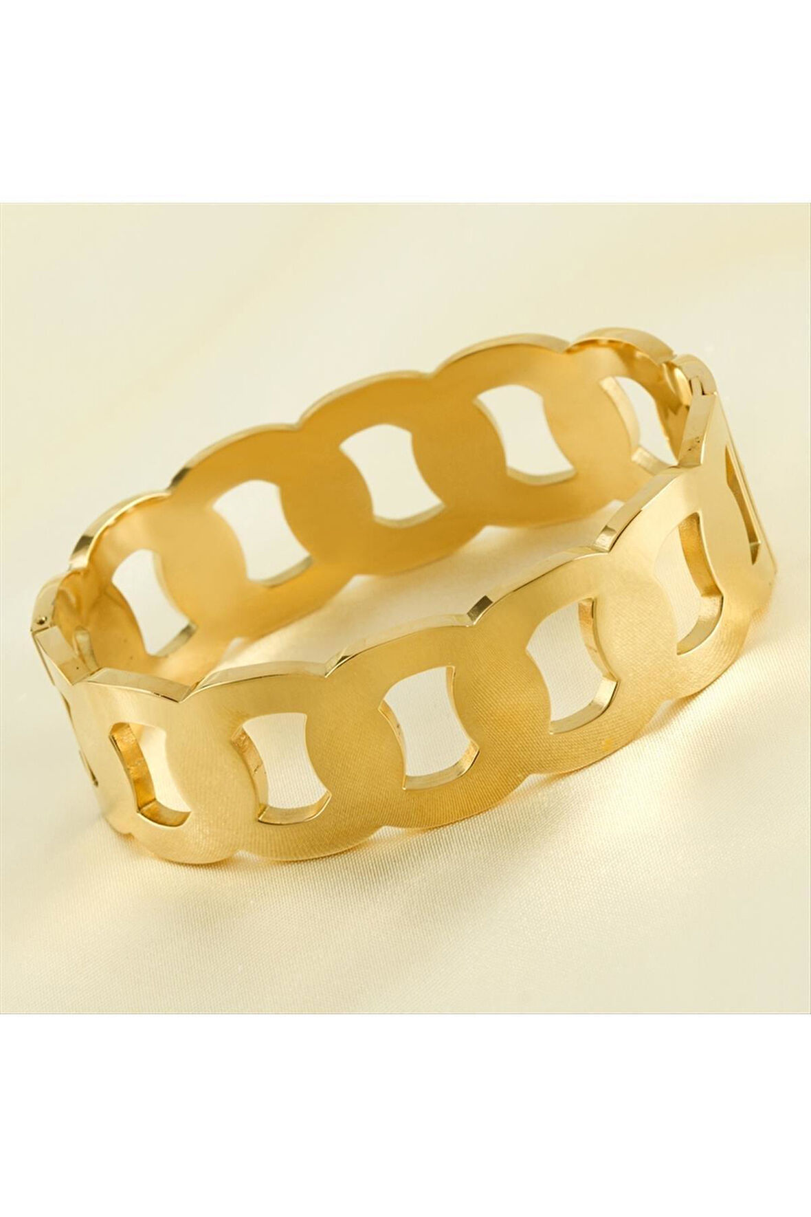 Lüks Çelik Kelepçe Bileklik