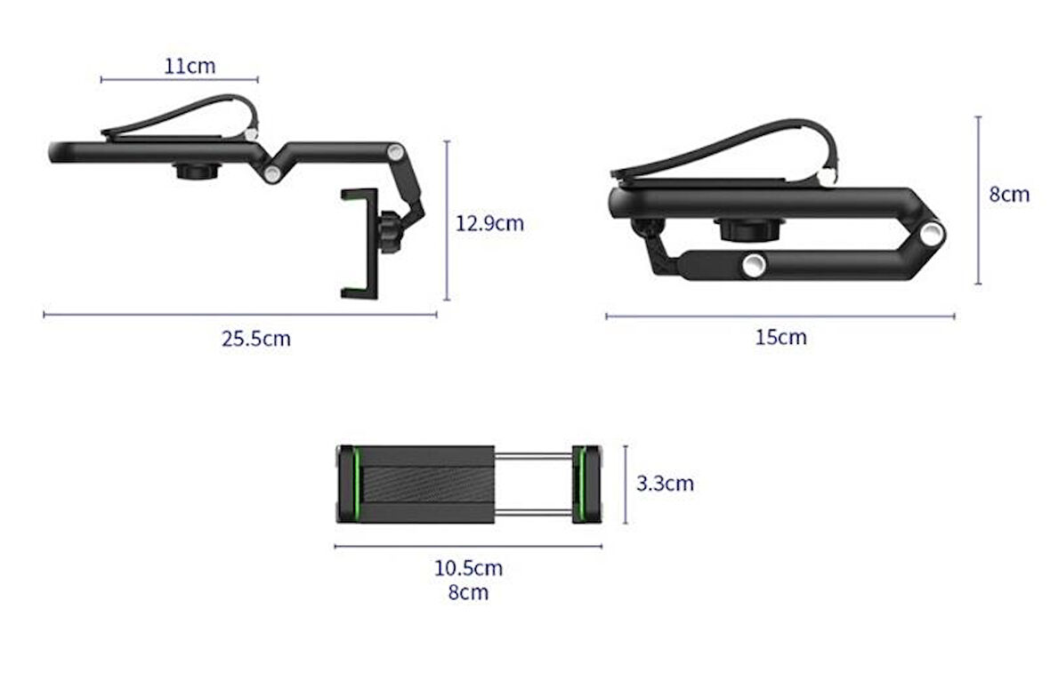 1080° Dönebilen Çok Fonksiyonlu Telefon Tutucu
