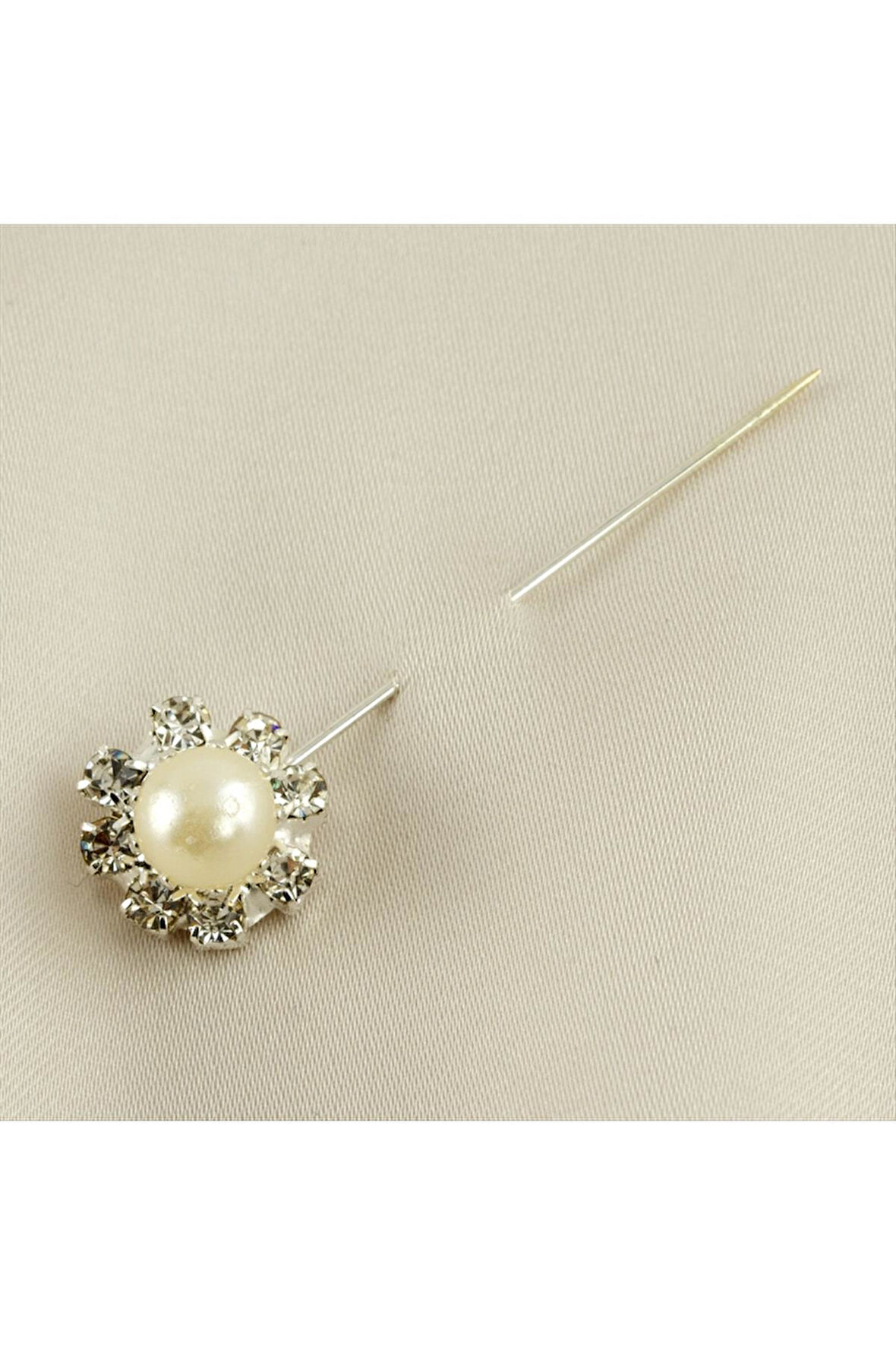 İnci Taşlı Eşarp İğnesi