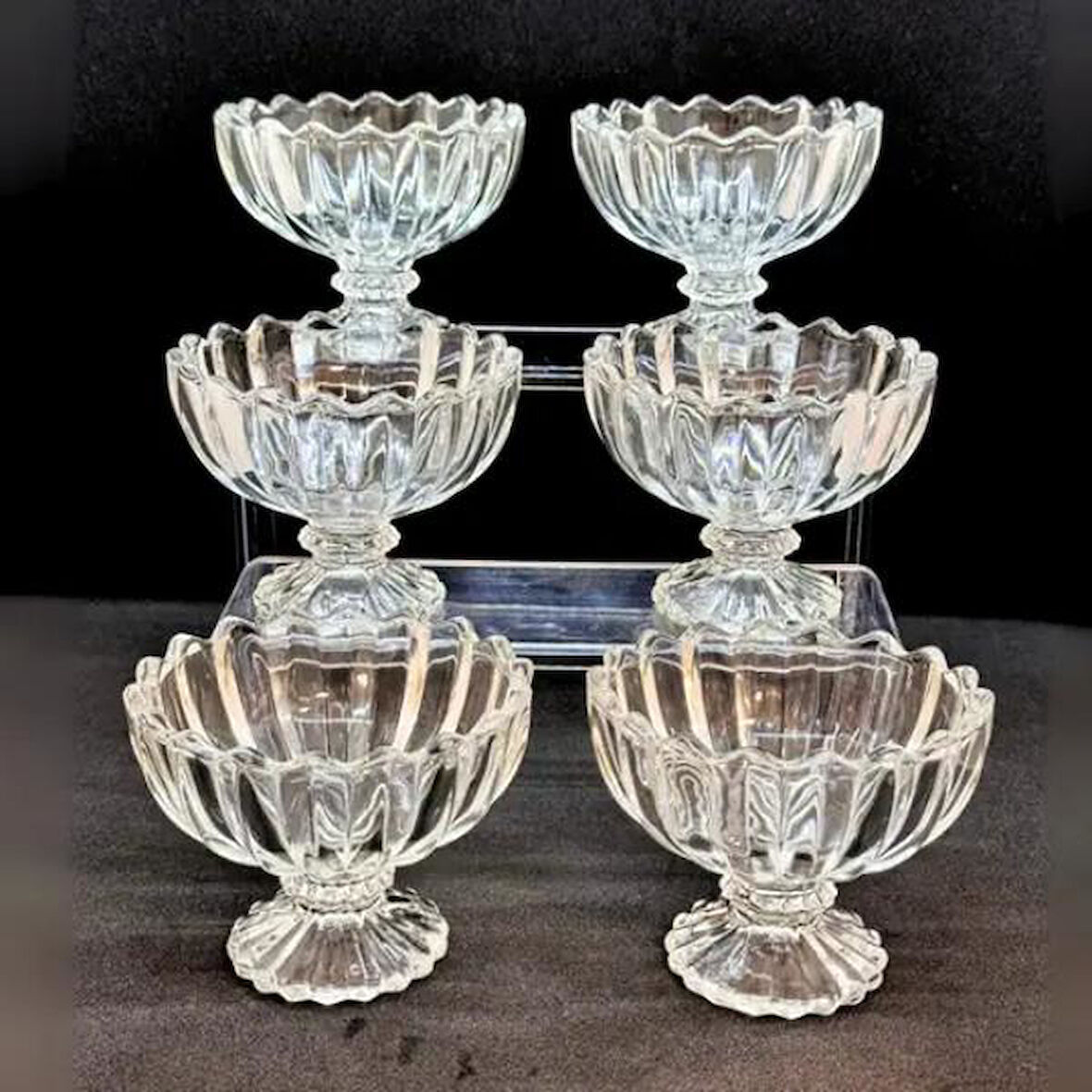 6'lı Kristal Çerezlik Seti