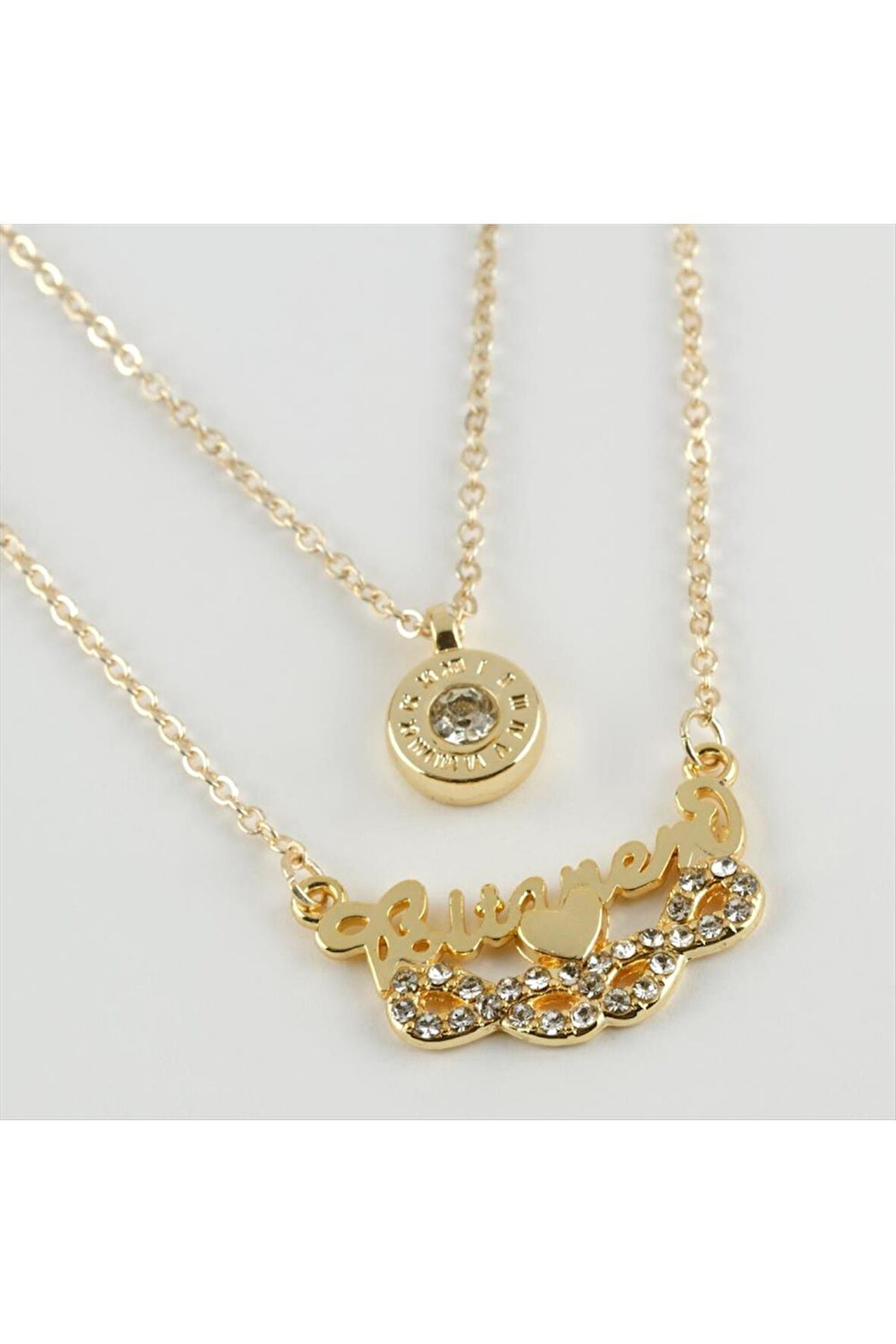 Sonsuzluk Figürlü Yeni Sezon İkili Kolye