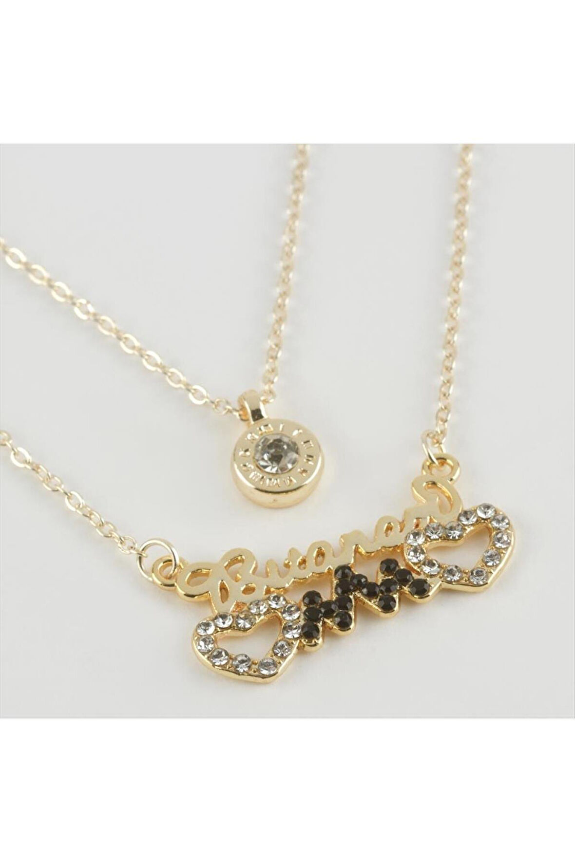 Bitanem Yazılı Ritim Figürlü Yeni Sezon İkili Kolye