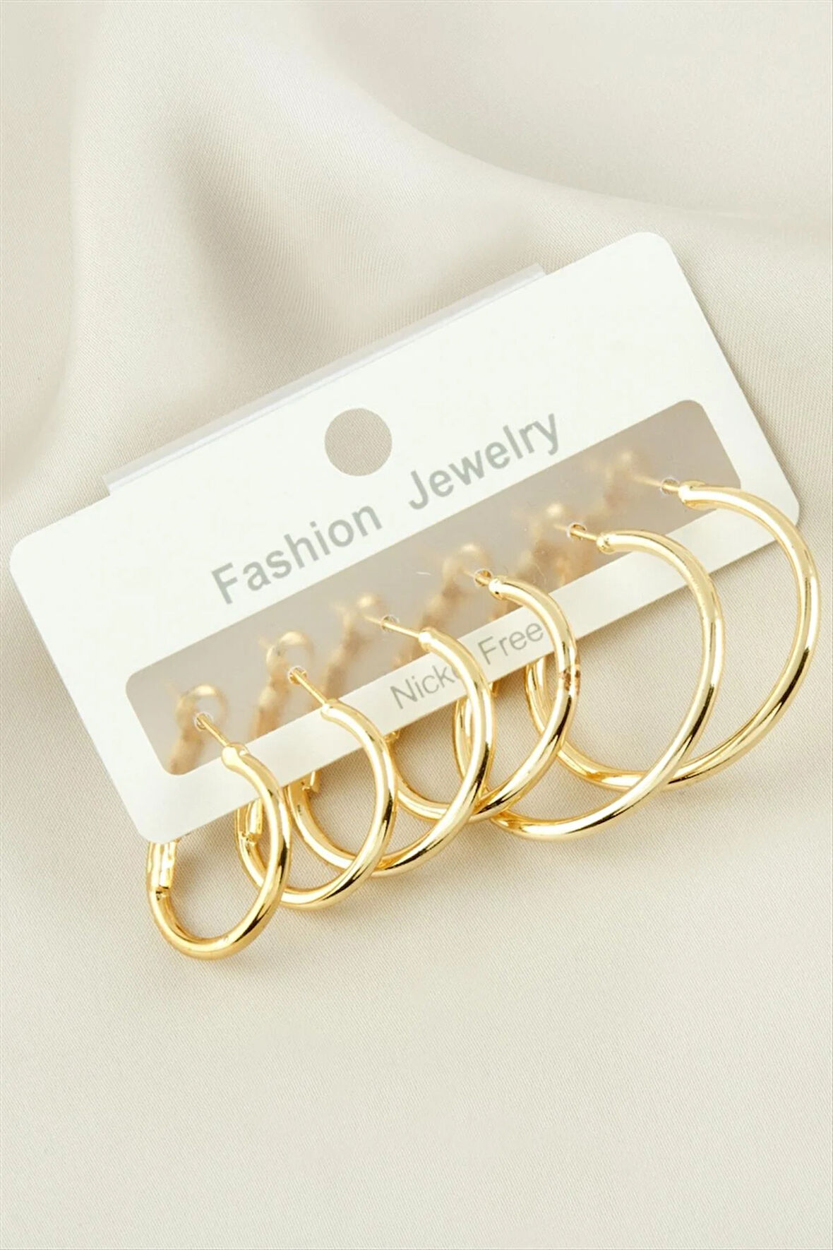 6 Adet İnce Boru Halka Küpe 2-2,5-3 cm