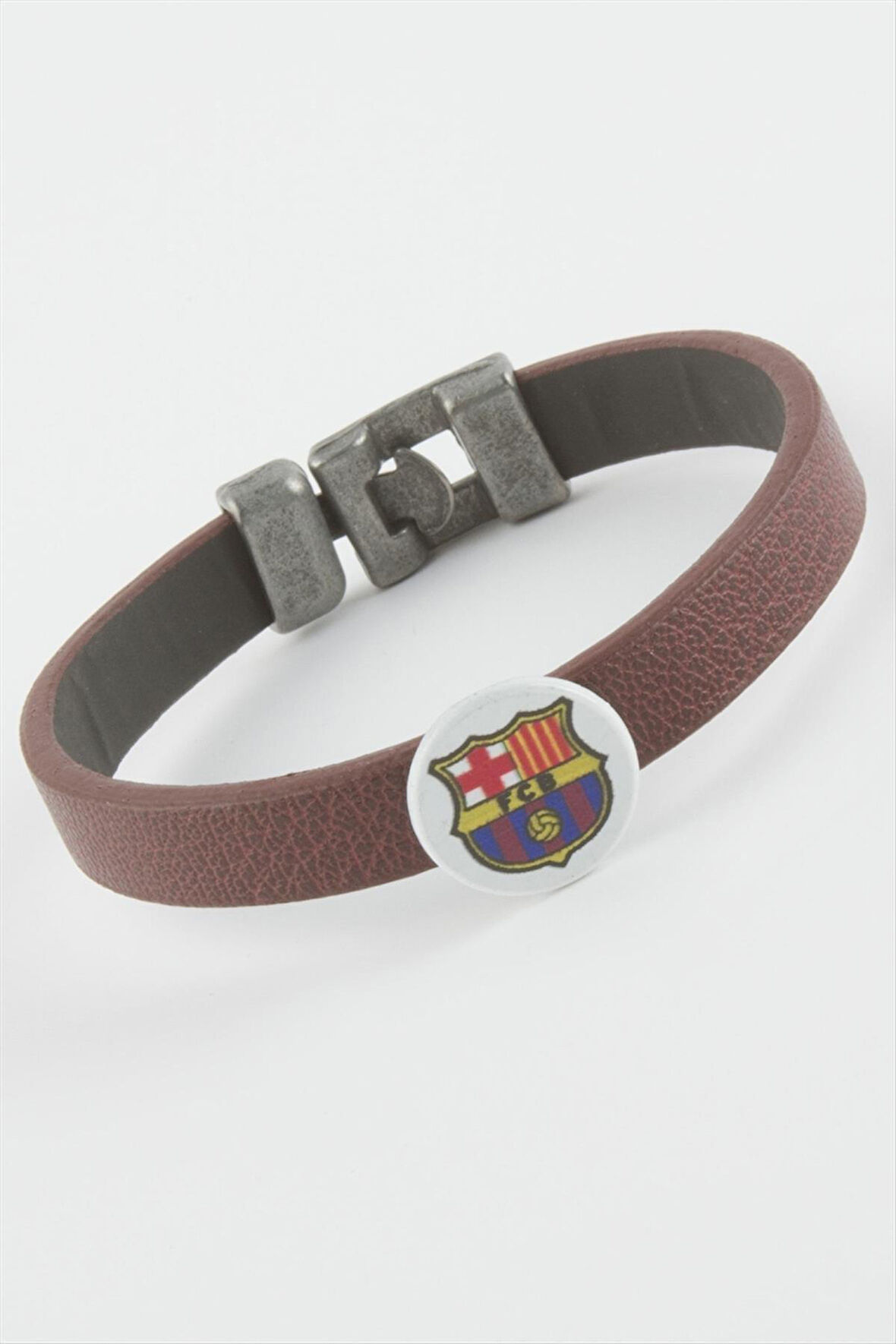 Bordo Renkli Suni Deri Bileklik