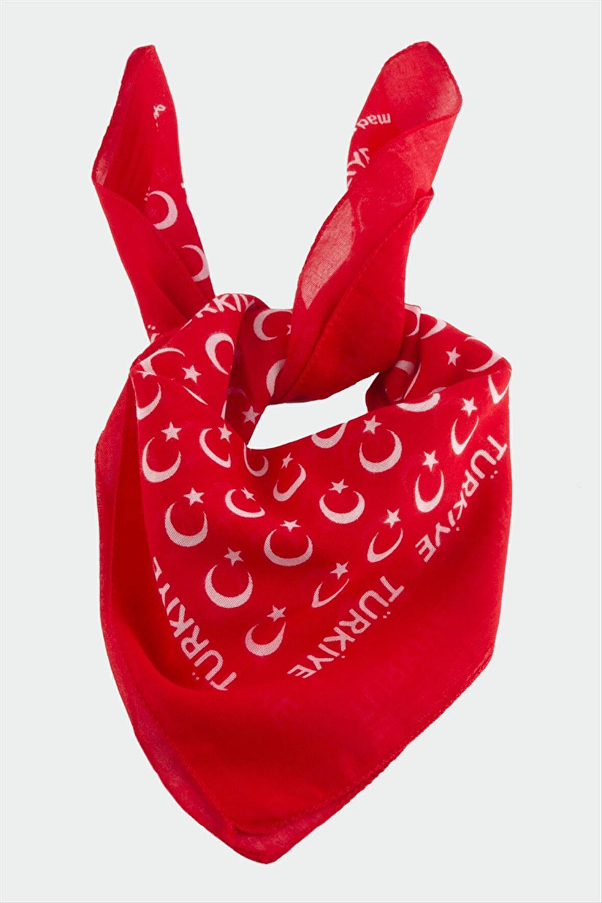 Ay Yıldız Desenli Bandana 50*50