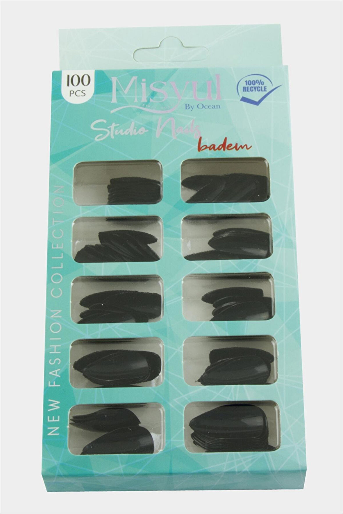 Misyul Badem Parlak Takma Tırnak 100 Adet