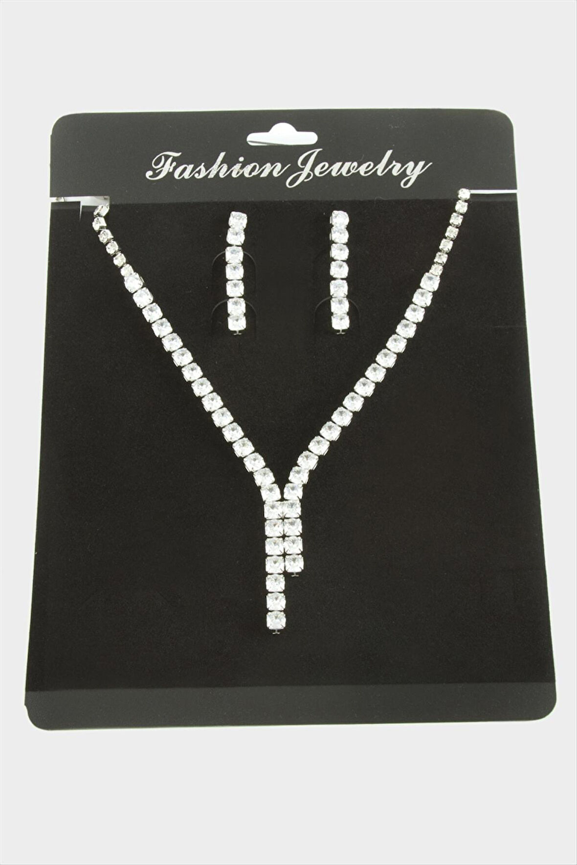 Tamtur Zirkon Taşlı Lüks Set Kolye 5 mm