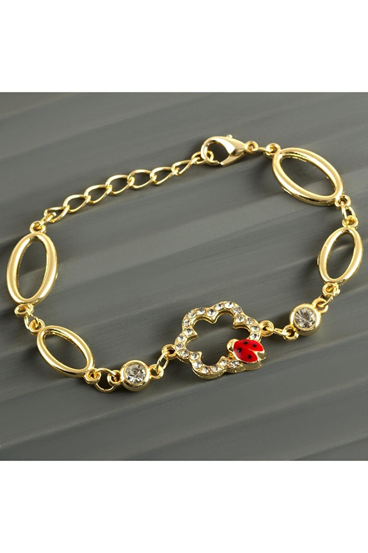Uğur Böceği Taşlı Trend Bileklik
