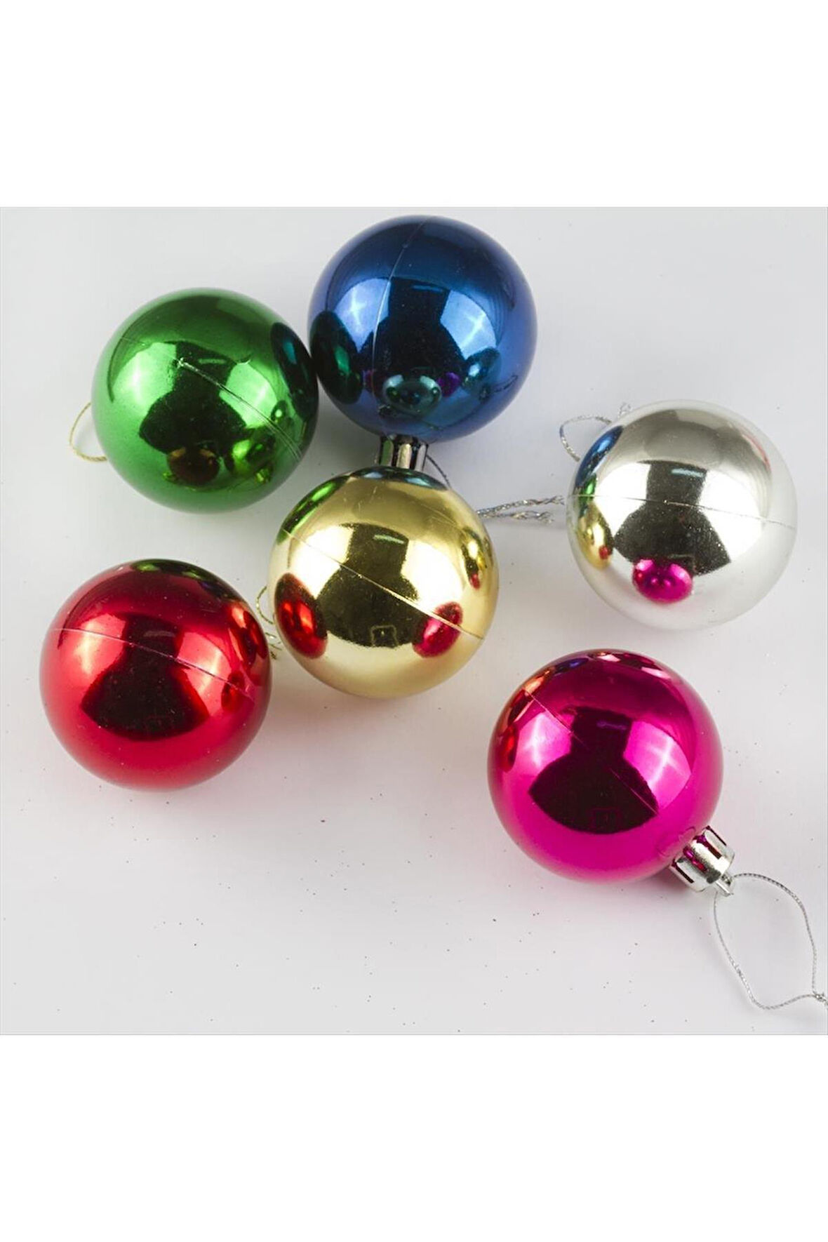 30'lu Düz Cici Top Yılbaşı Ağaç Süsü