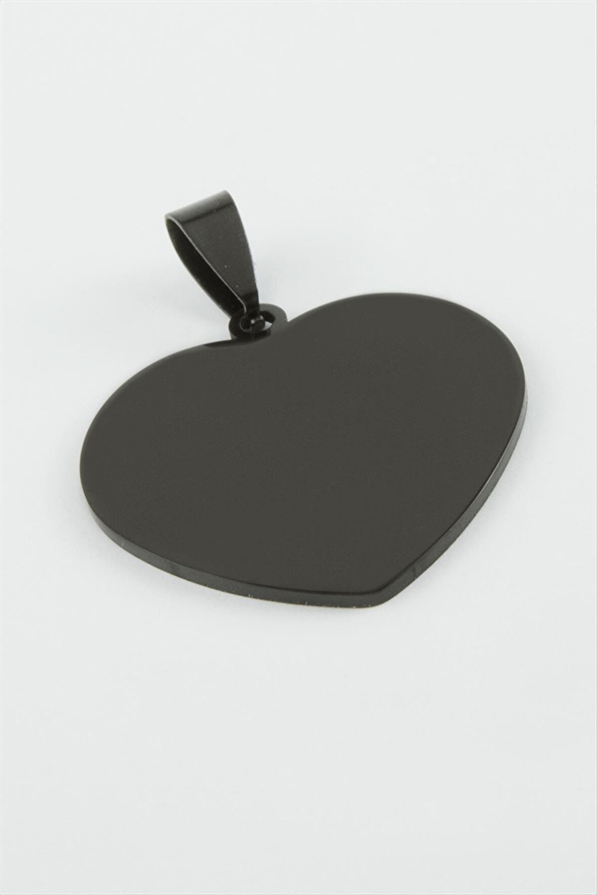 Kalp İsim Yazılabilir Çelik Kolye Ucu 2,5 cm