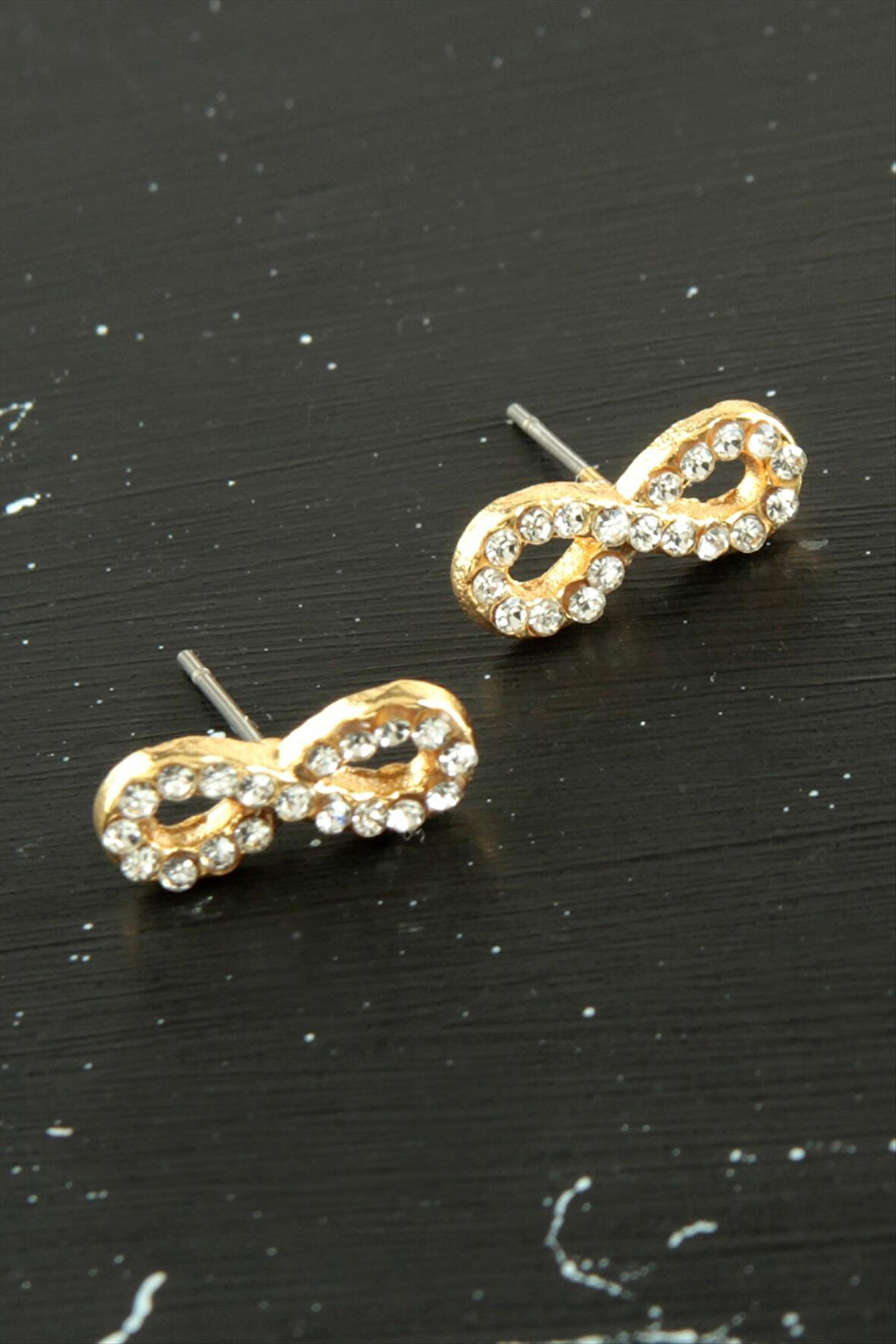 Sonsuzluk Taşlı Minik Küpe