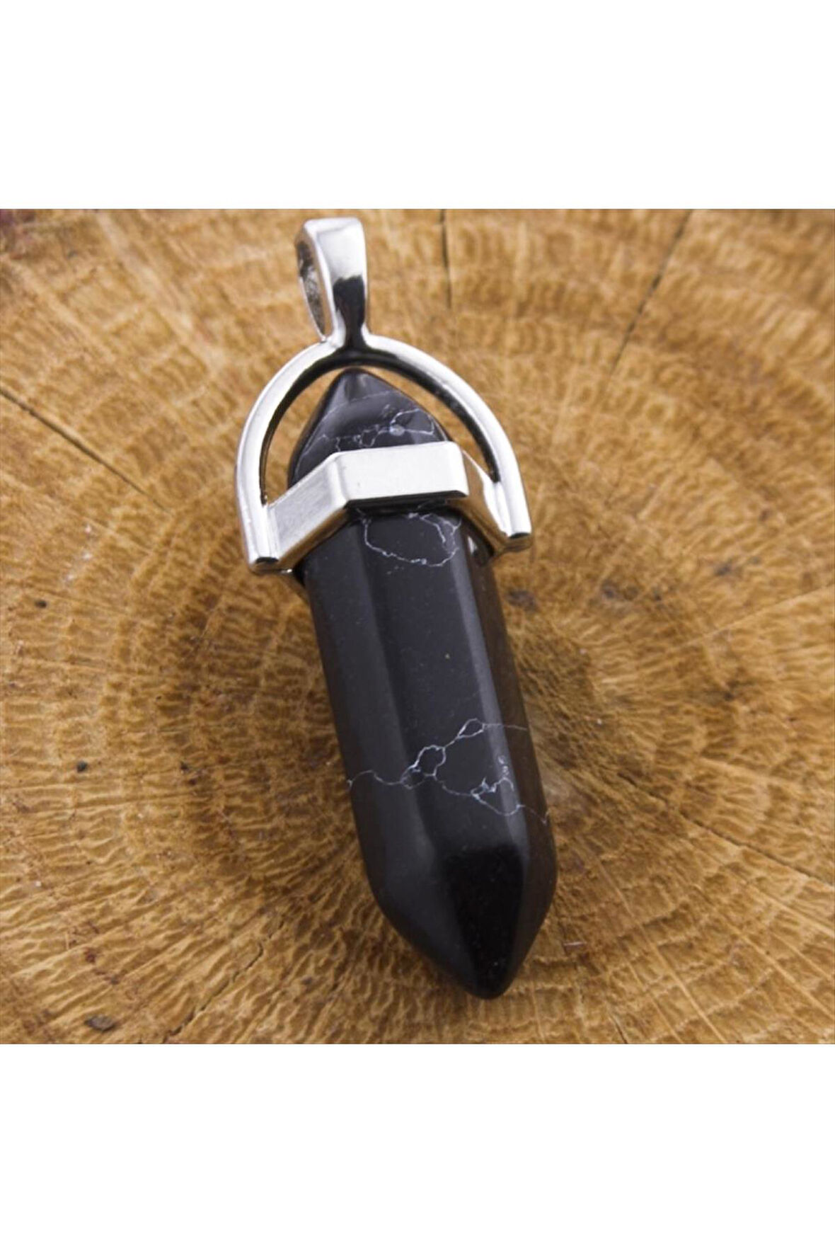 Obsidyen Point Kolye Ucu