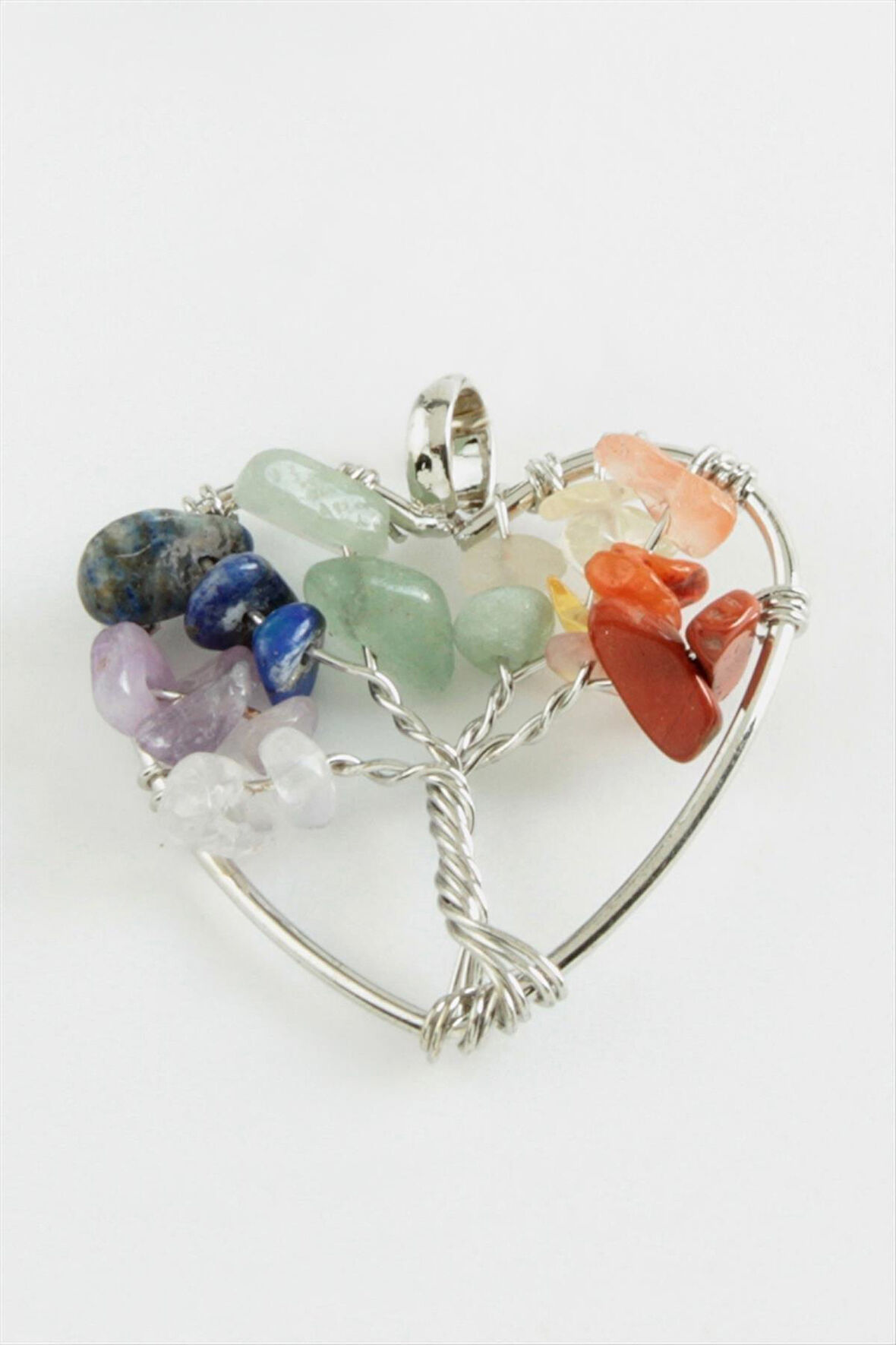 Çakra Kalp Doğaltaş Kolye Ucu