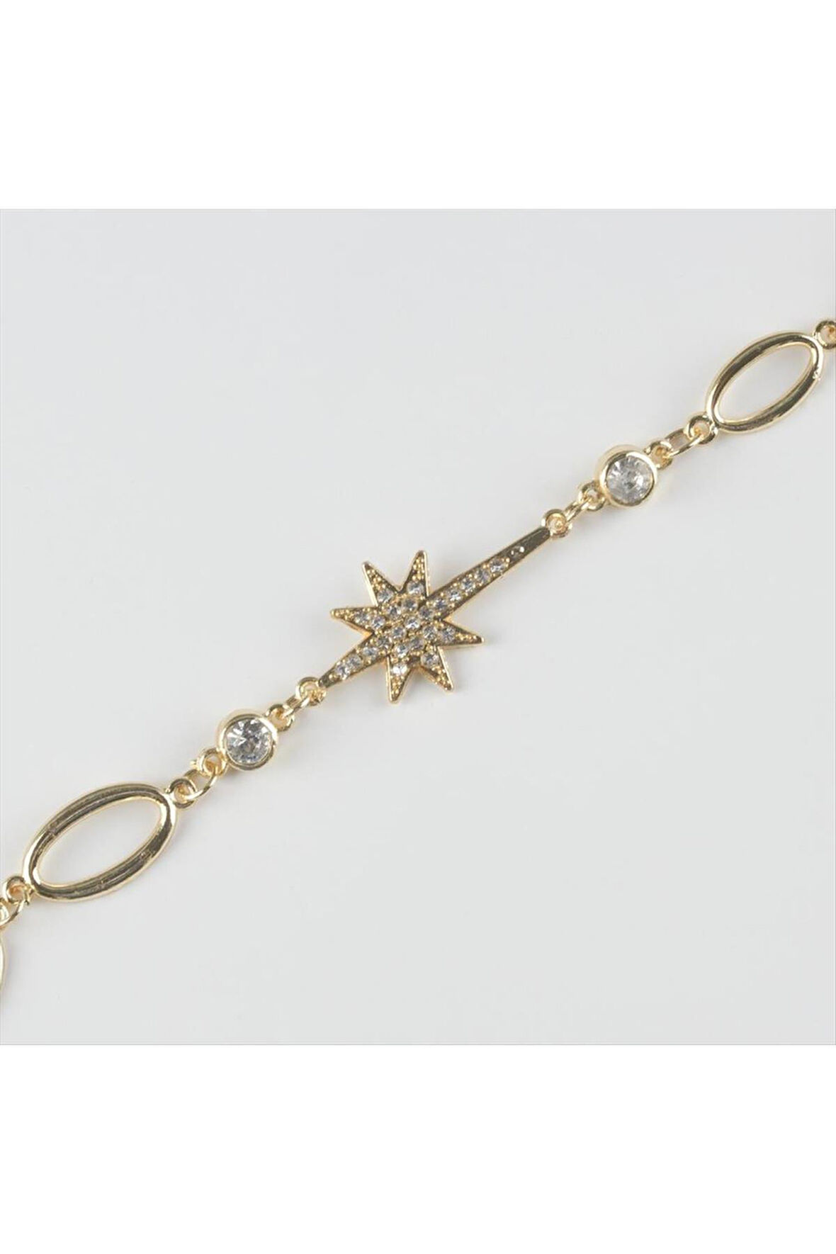 Yıldız Figürlü Taşlı Metal Bileklik
