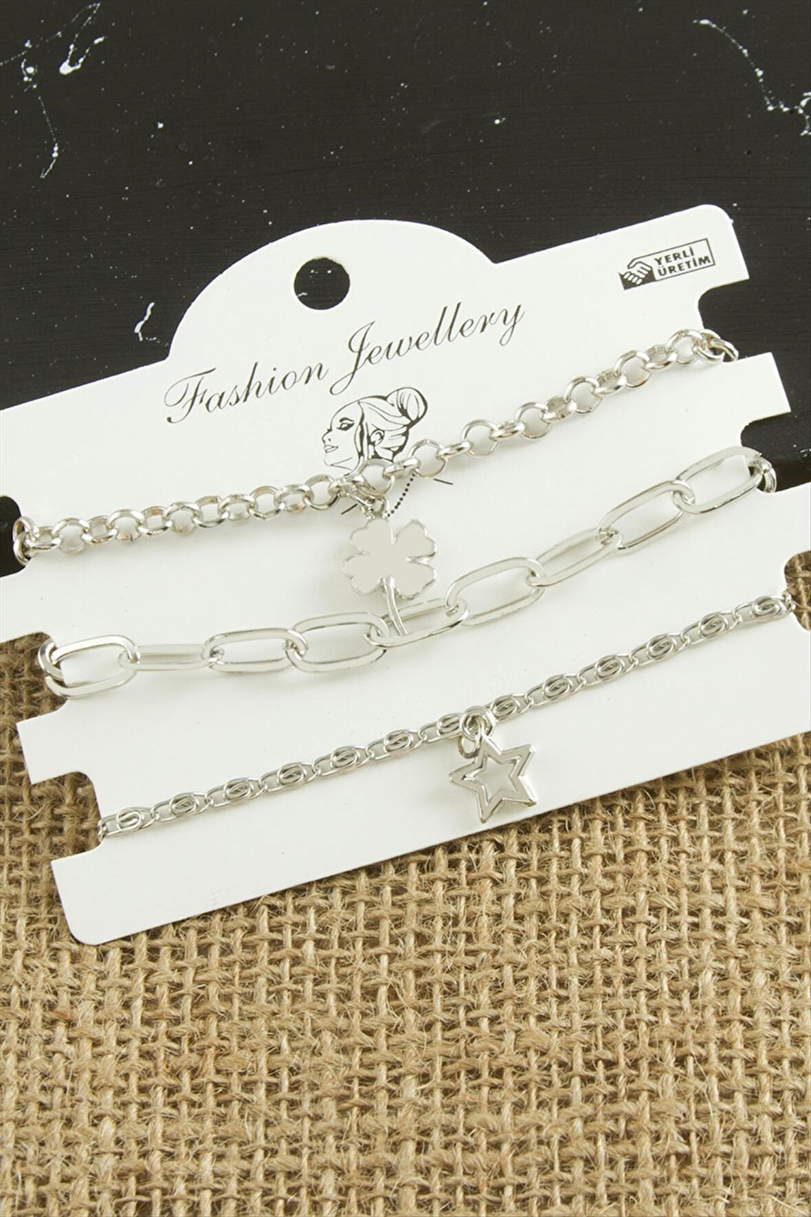 3 Adet Yonca Trend Zincir Bileklik