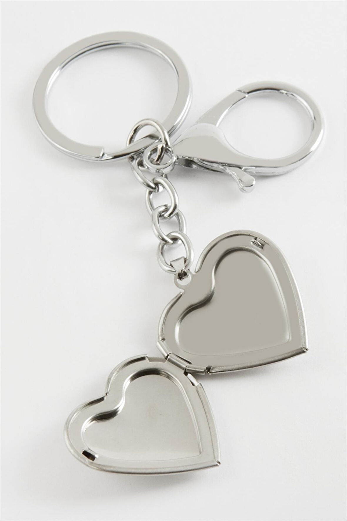 Kalp Kapaklı Çelik Kolye Ucu ve Anahtarlık