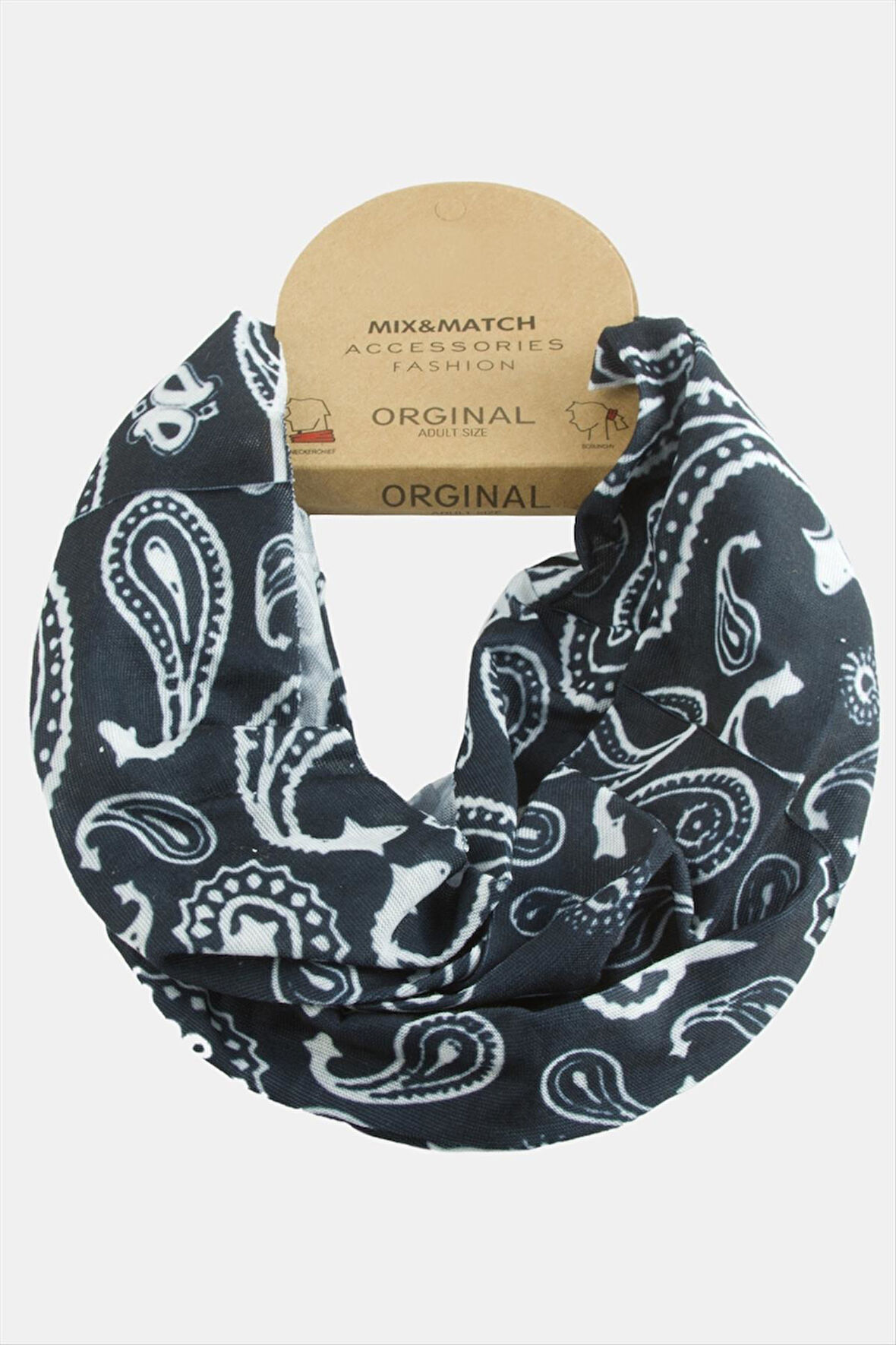 Çini Desenli Bandana Boyunluk