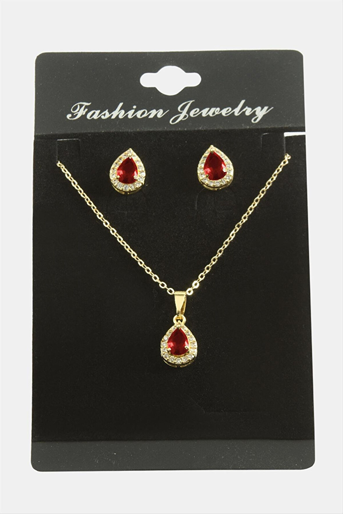 Damla Zirkon Taşlı Set Kolye