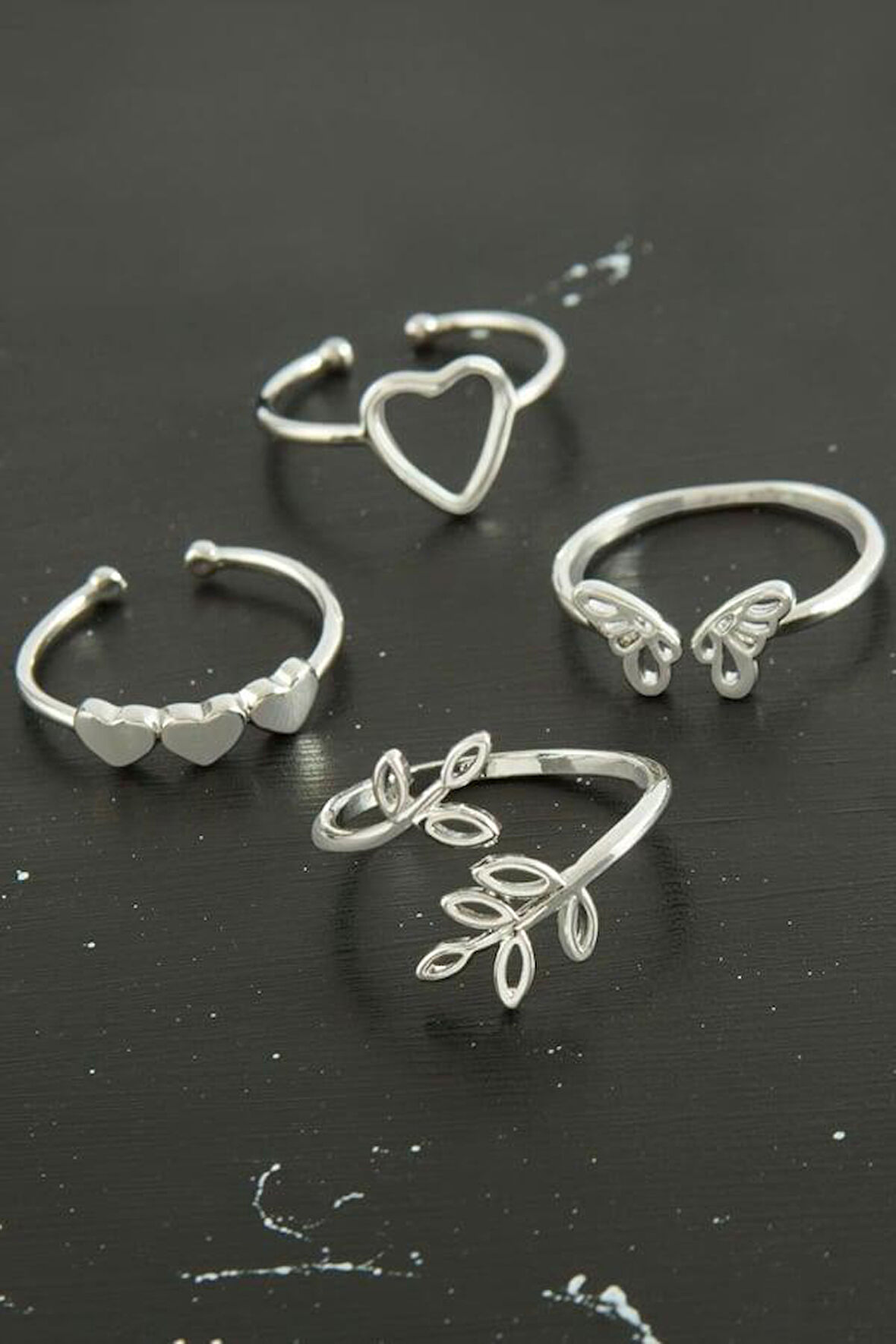 Karışık Lüx Çelik Eklem Yüzük 1 Adet