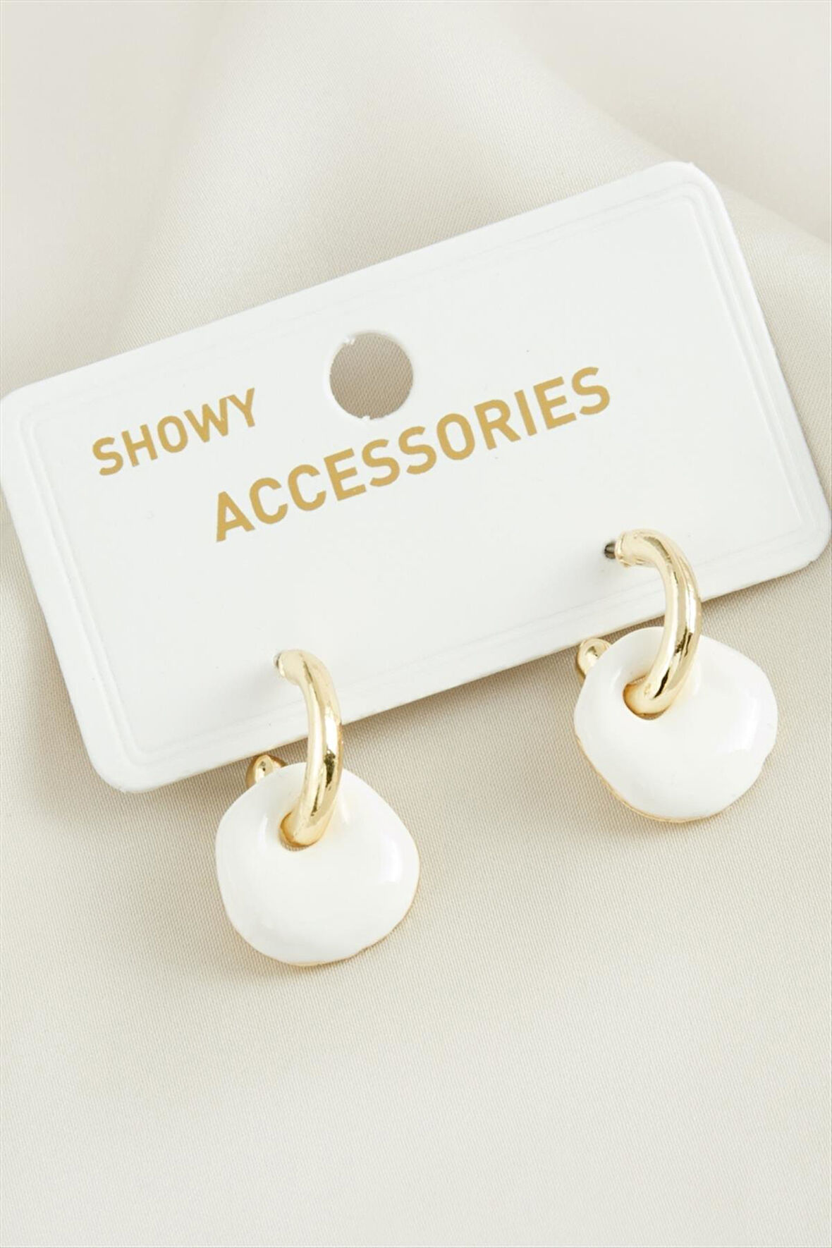 Yuvarlak Trend Mineli Küpe