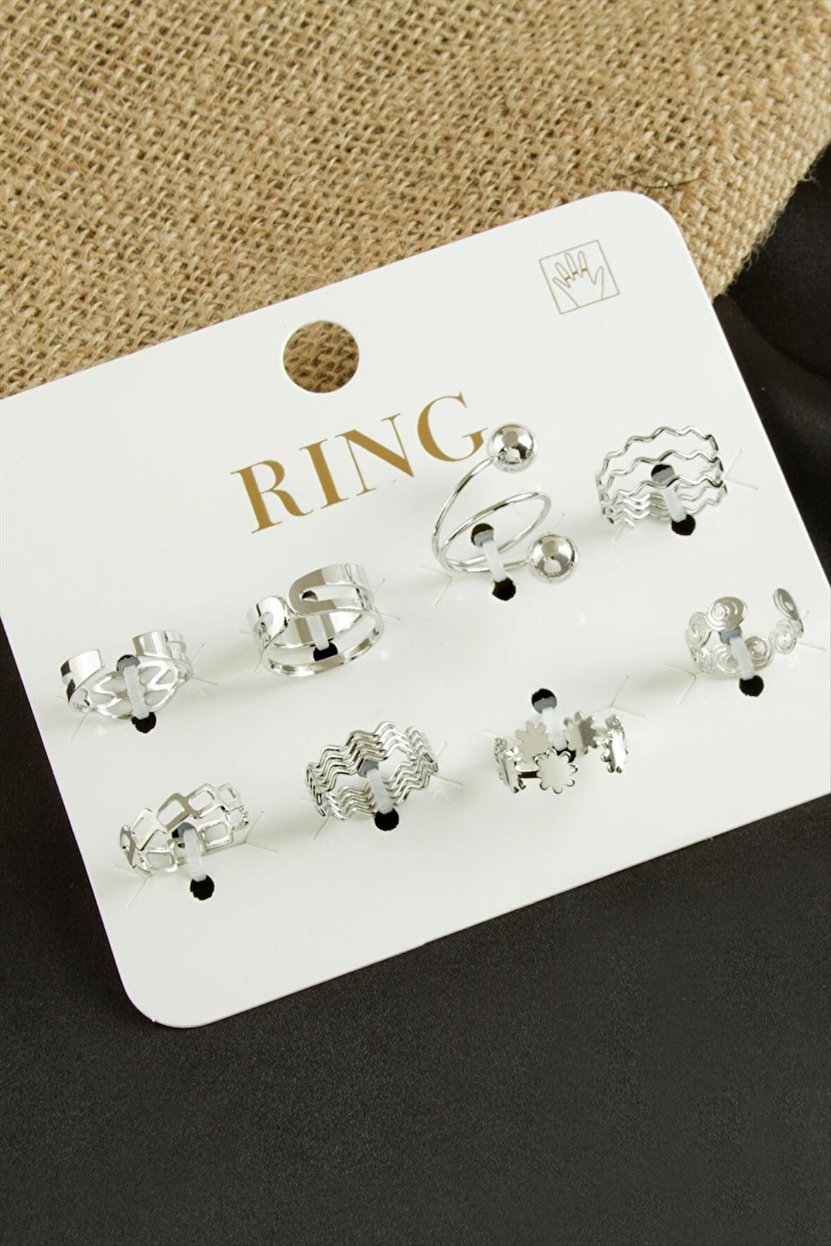 8 Adet Lüks Eklem Yüzük