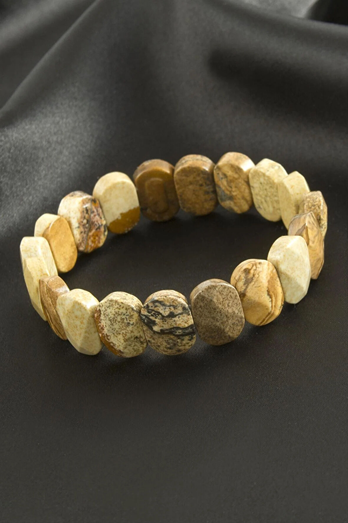 Oval Kesim Jasper Doğaltaşlı Bileklik