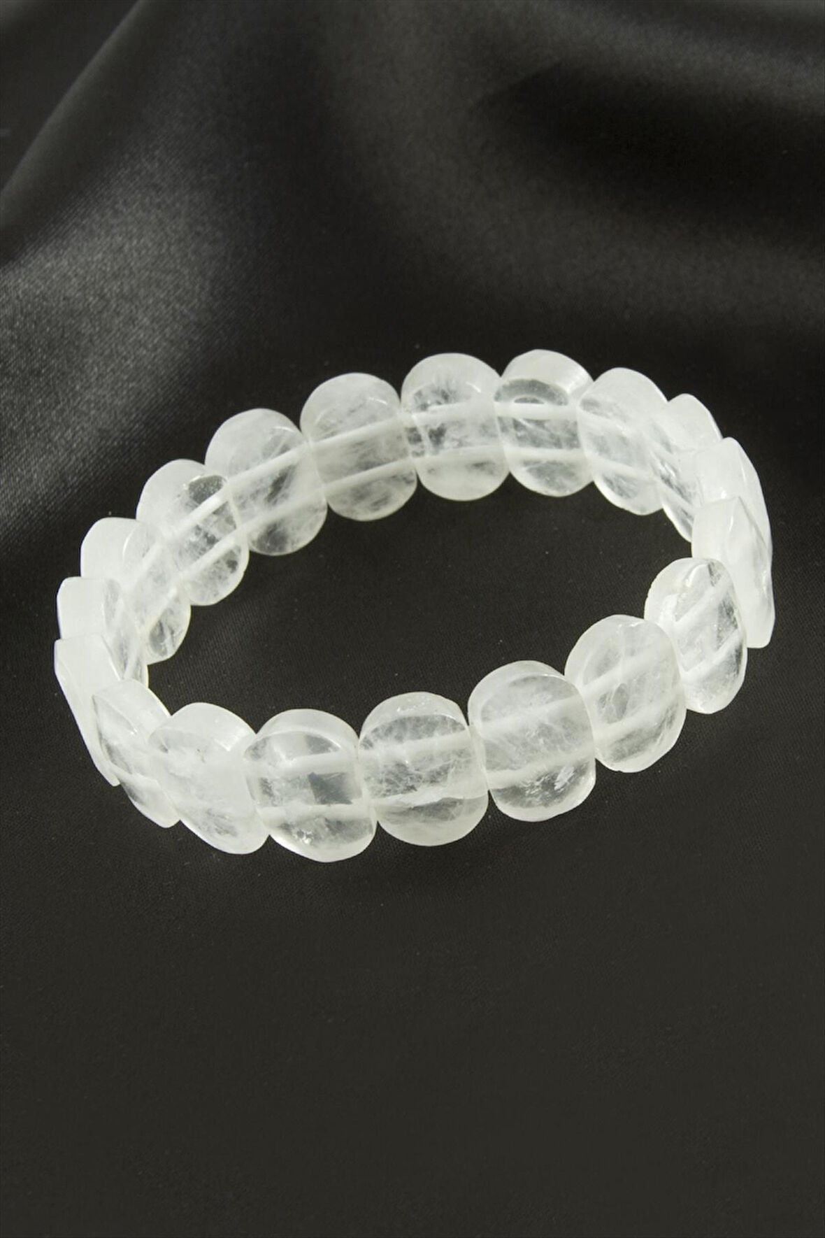 Oval Kesim Kuvars Doğaltaşlı Bileklik