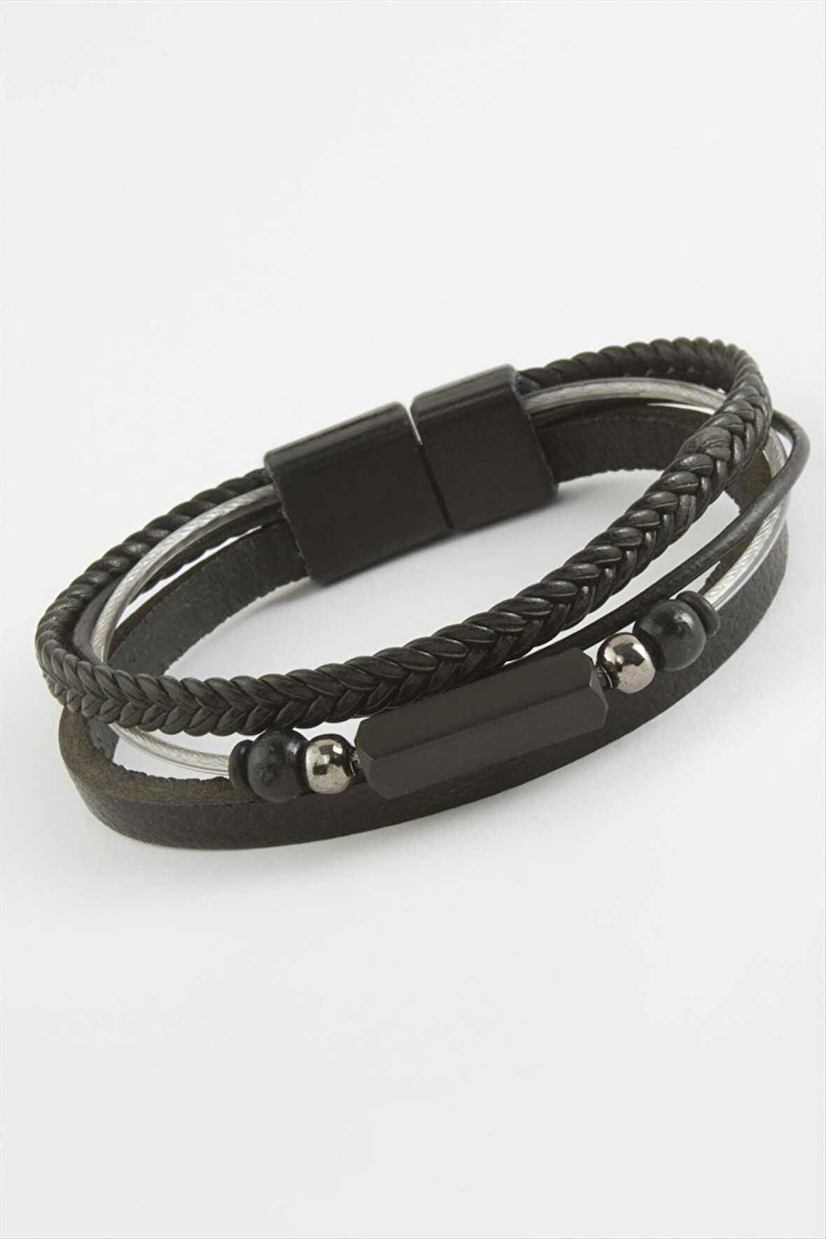 Mıknatıslı Orjinal Deri Bileklik