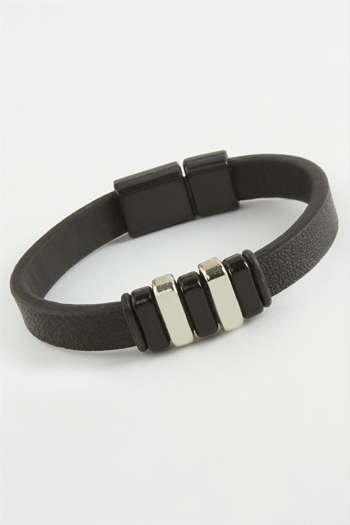 Mıknatıslı Orjinal Deri Bileklik