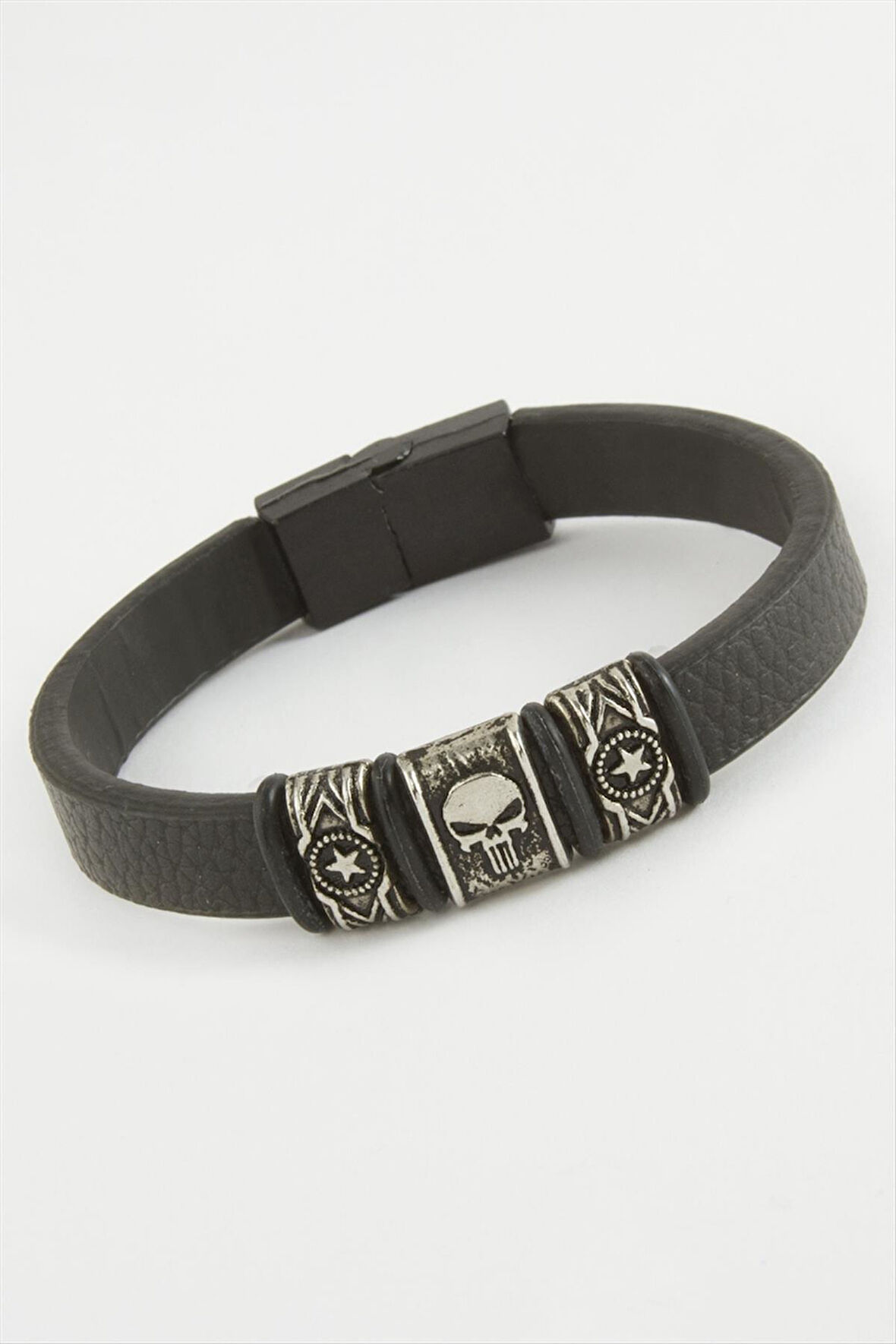 Kuru Kafa Kaliteli Mıknatıslı Suni Deri Bileklik