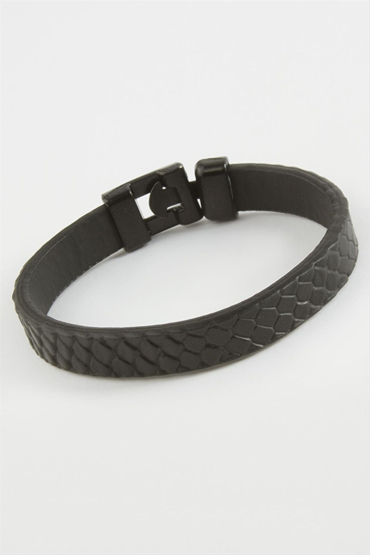 Siyah Renkli Kaliteli Suni Deri Bileklik