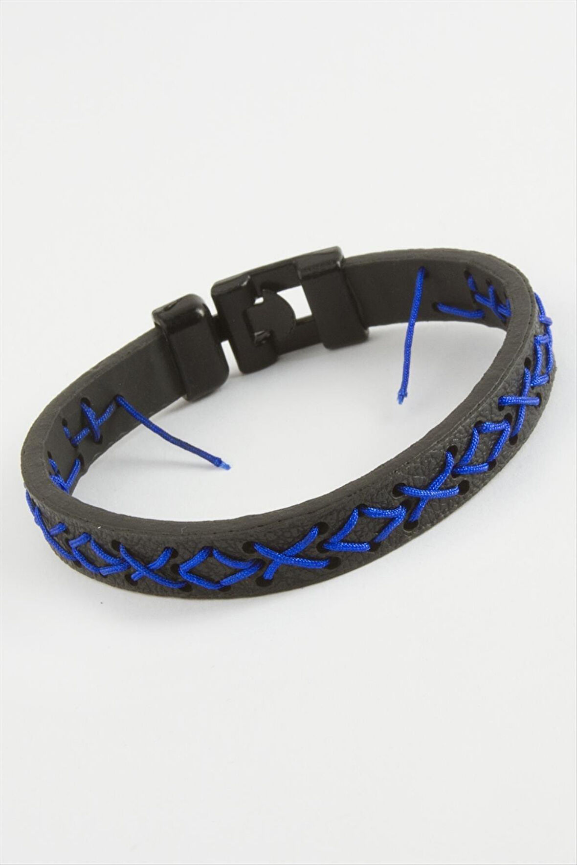 İpli İşlemeli Kaliteli Suni Deri Bileklik