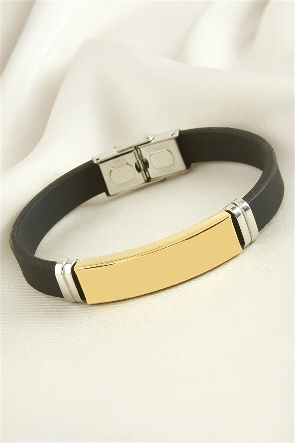 İsim Yazılabilir Silikon Çelik Bileklik