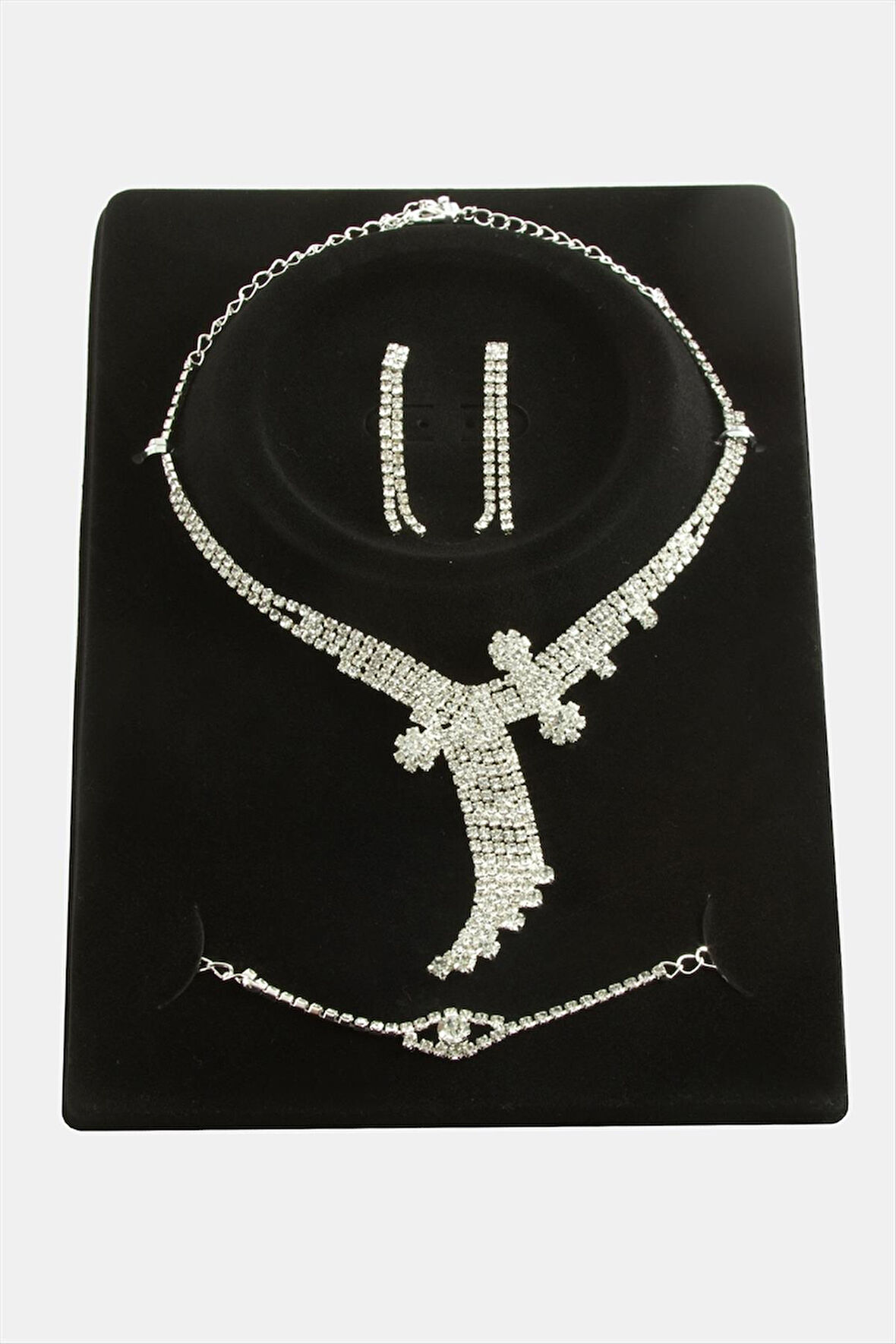 Taşlı Lüks Set Kolye